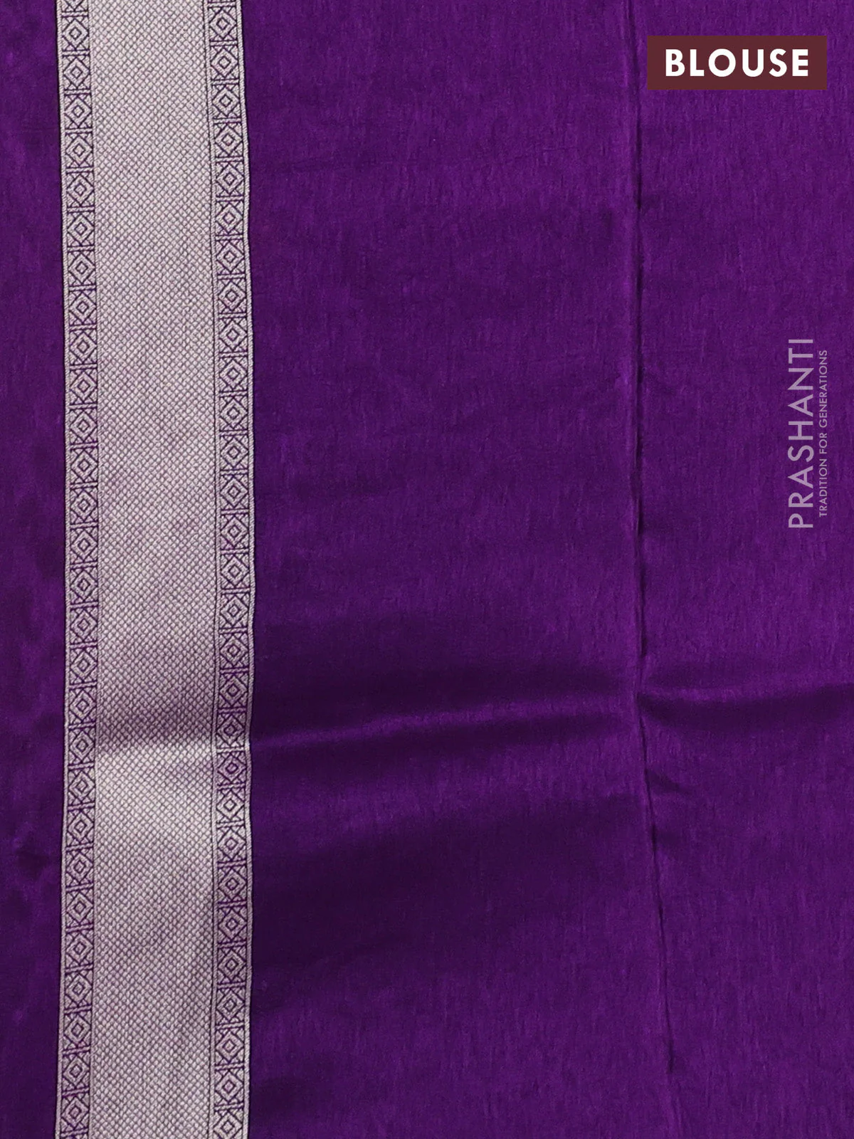 Banarasi art silk saree violet with allover floral zari woven brocade weaves and zari woven border - Image 4