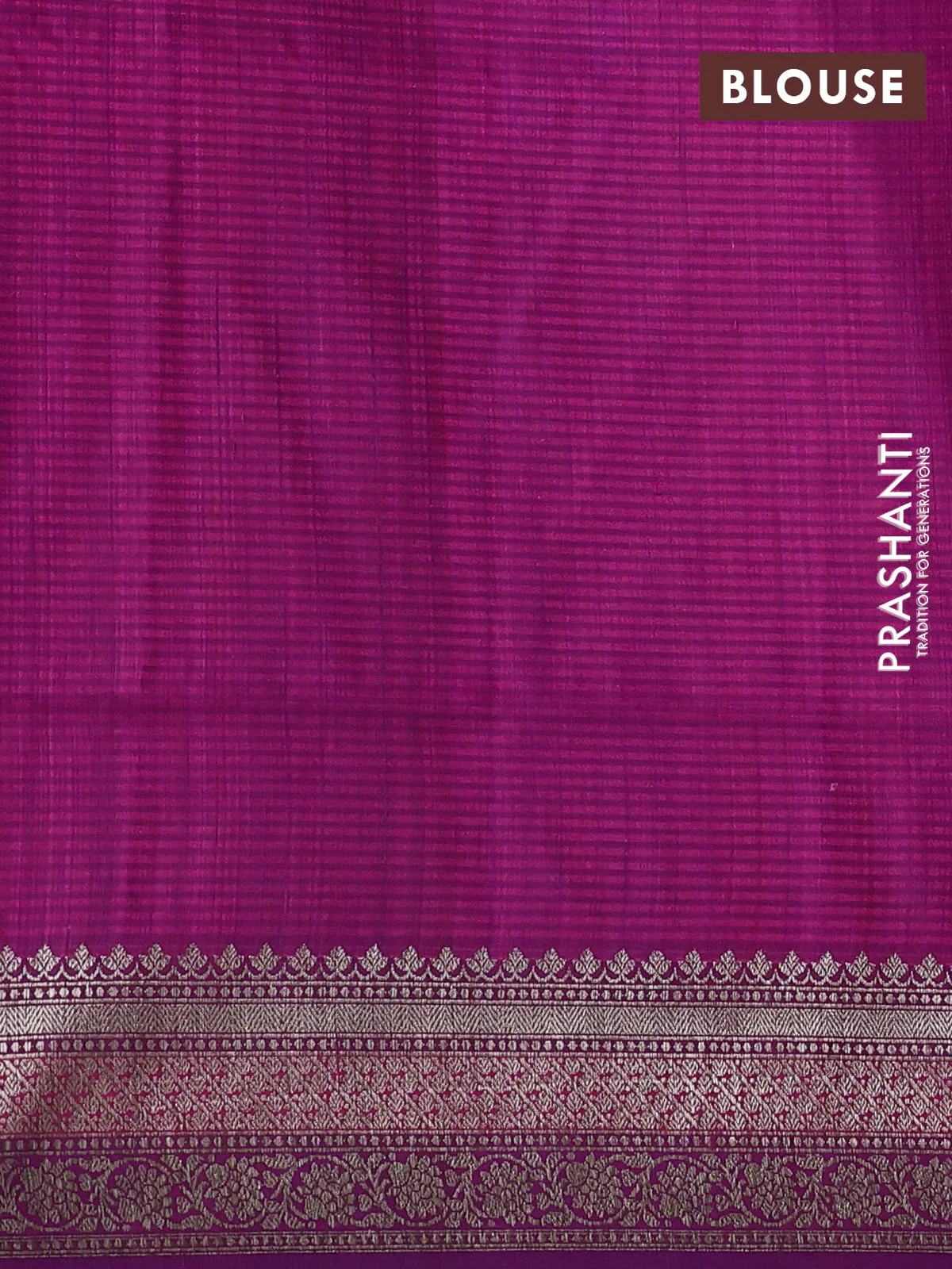 Banarasi dupion silk saree dual shade of pink and purple with allover thread & zari weaves and woven border - Image 4