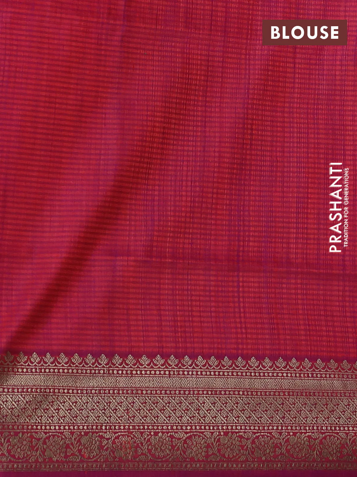 Banarasi dupion silk saree orange and dual shade of purple with allover thread & zari weaves and woven border - Image 4