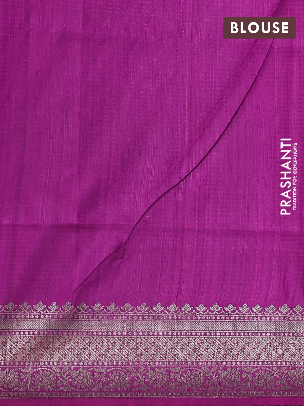 Banarasi dupion silk saree purple and pink with allover thread & zari weaves and woven border - Image 4