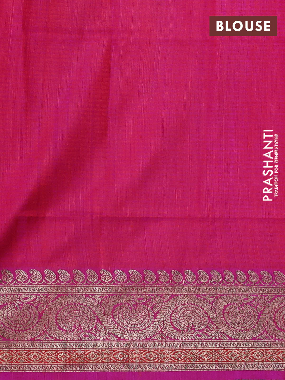 Banarasi dupion silk saree red and purple with thread & zari woven buttas and woven border - Image 4