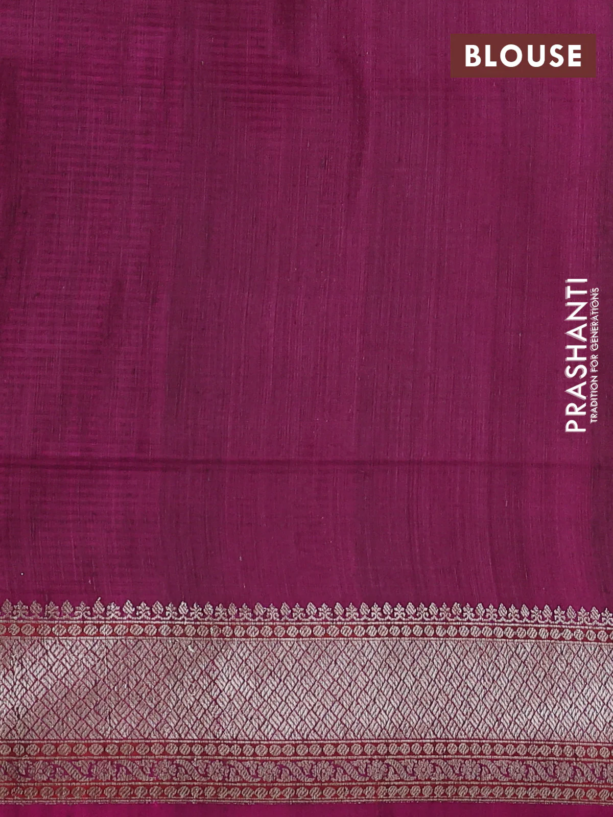 Banarasi dupion silk saree wine shade and magenta pink with allover thread & zari floral weaves and woven border - Image 4