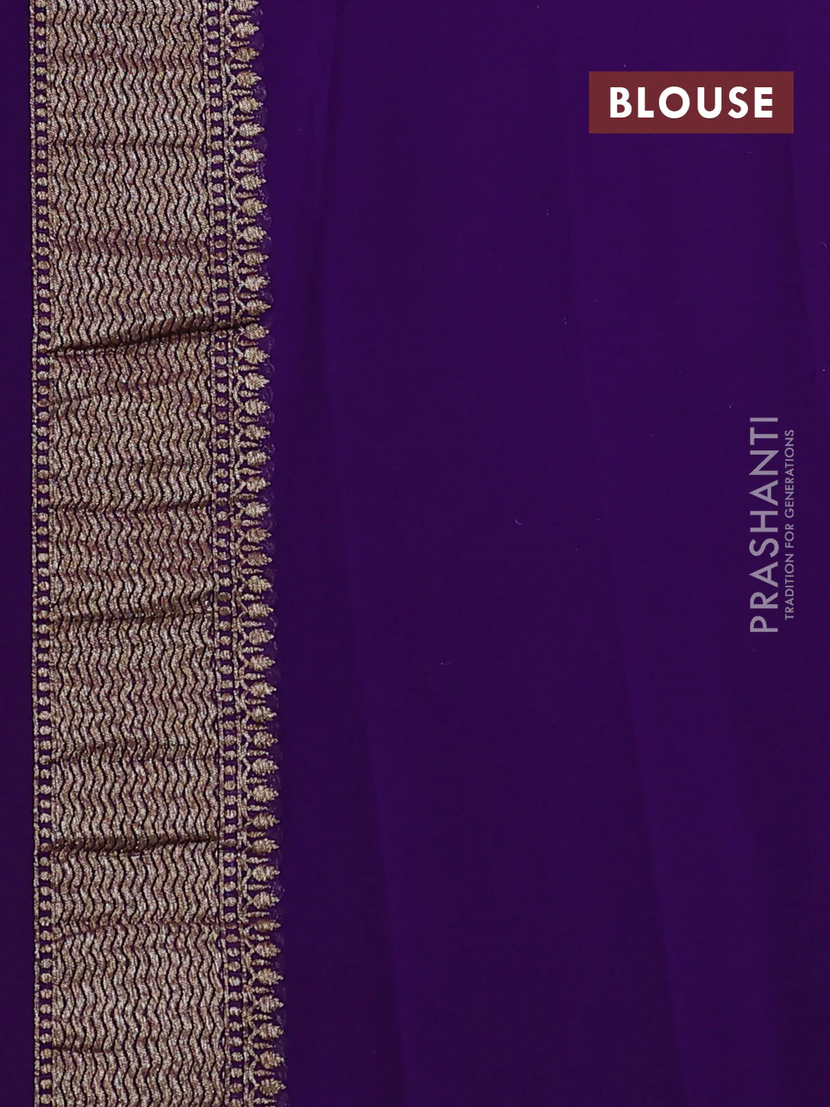 Banarasi georgette saree mustard shade and pink violet with allover thread & zari woven buttas and long woven border - Image 4