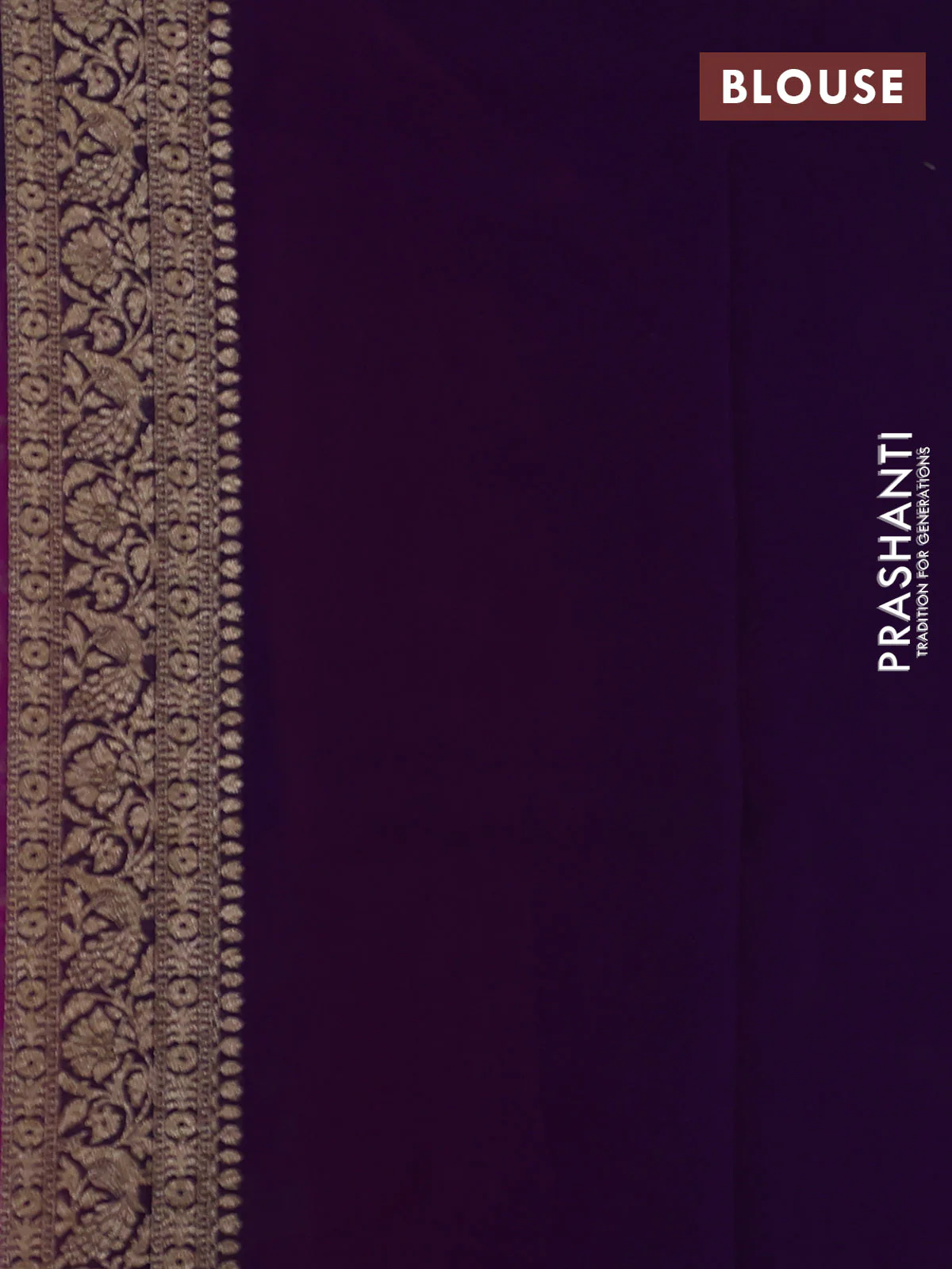 Banarasi georgette saree pink and violet with allover thread & zari weaves and woven border - Image 3