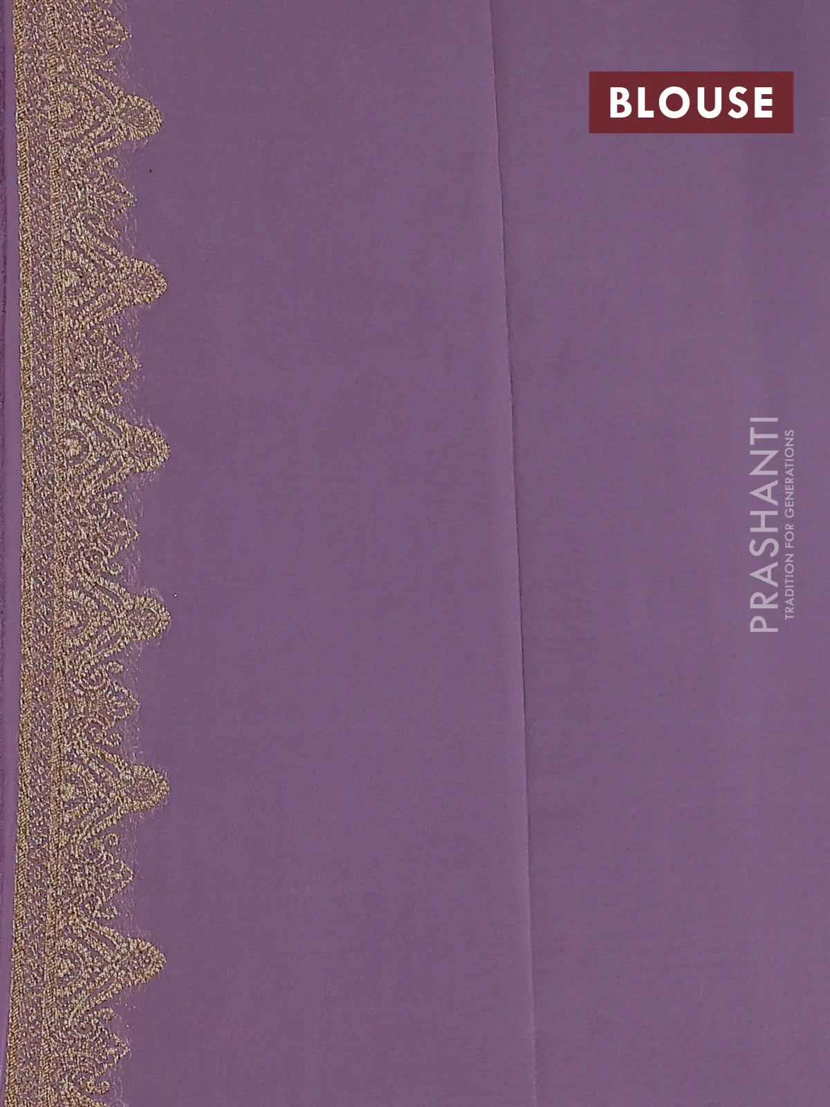 Banarasi georgette saree purple and pastel pink with allover woven buttas and woven border - Image 3