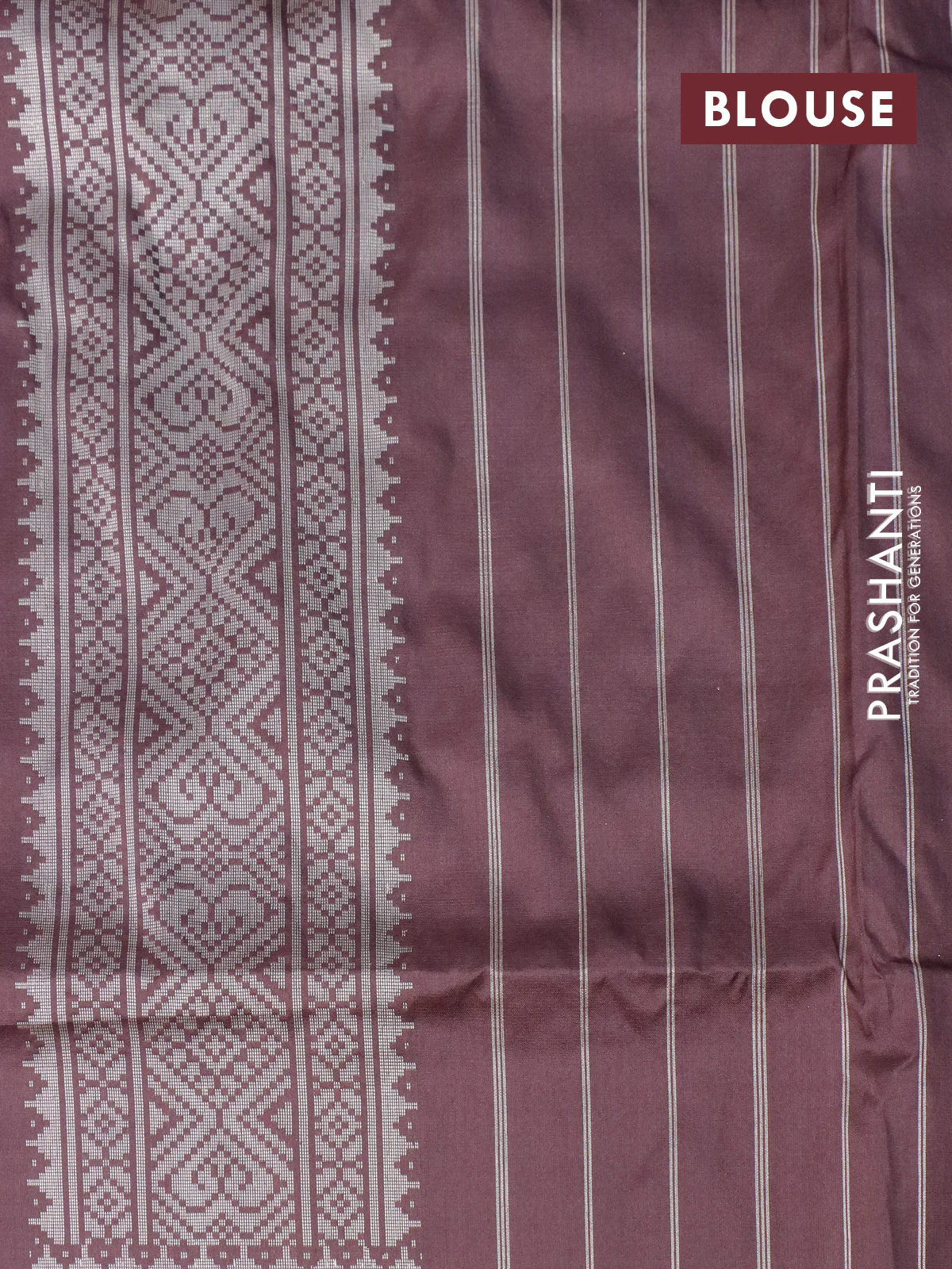 Banarasi handloom dupion silk saree brown shade with allover thread & zari weaves and zari woven border - Image 4