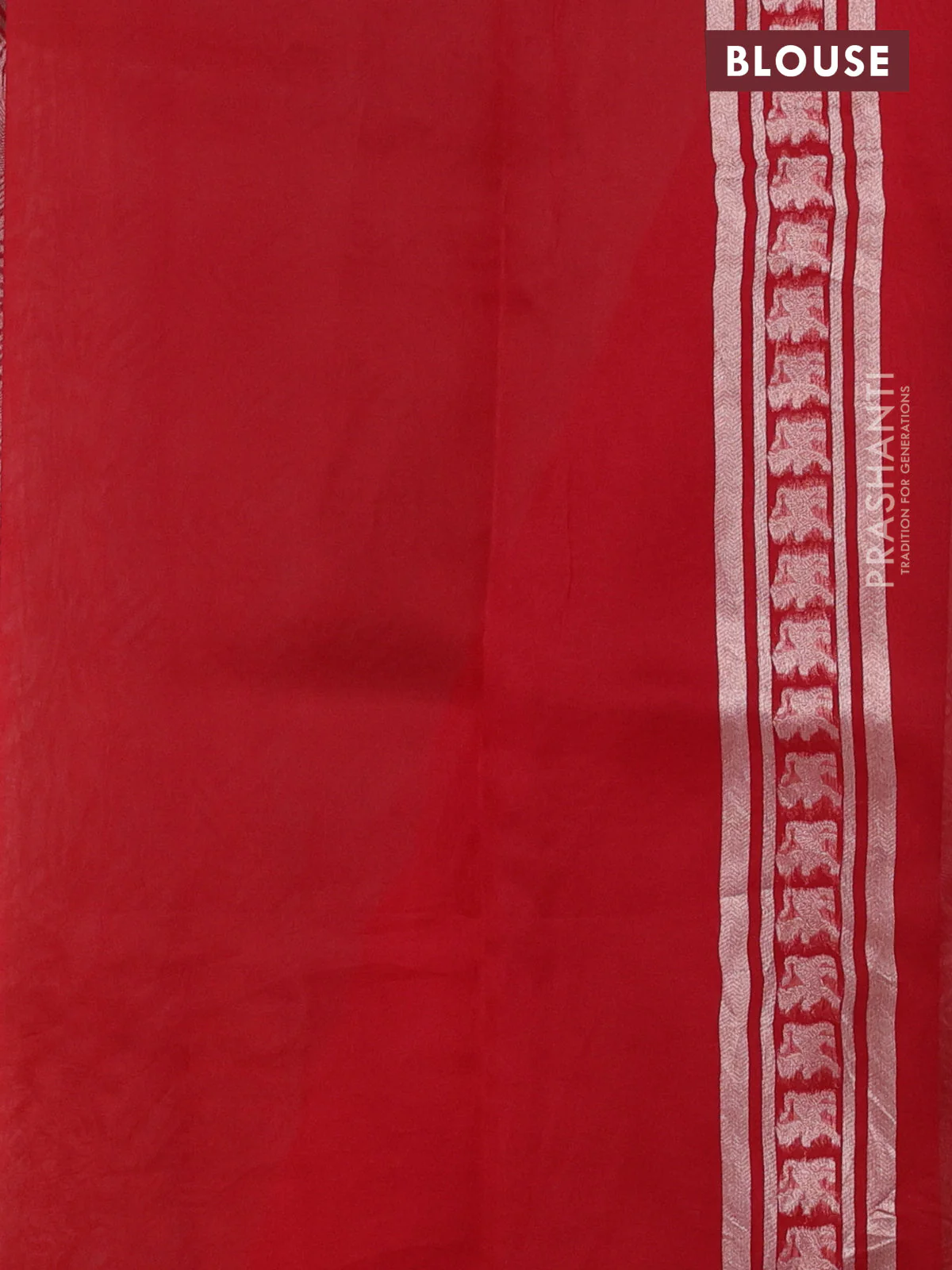 Banarasi katan silk saree orange with allover zari woven brocade weaves and zari woven butta border - Image 3