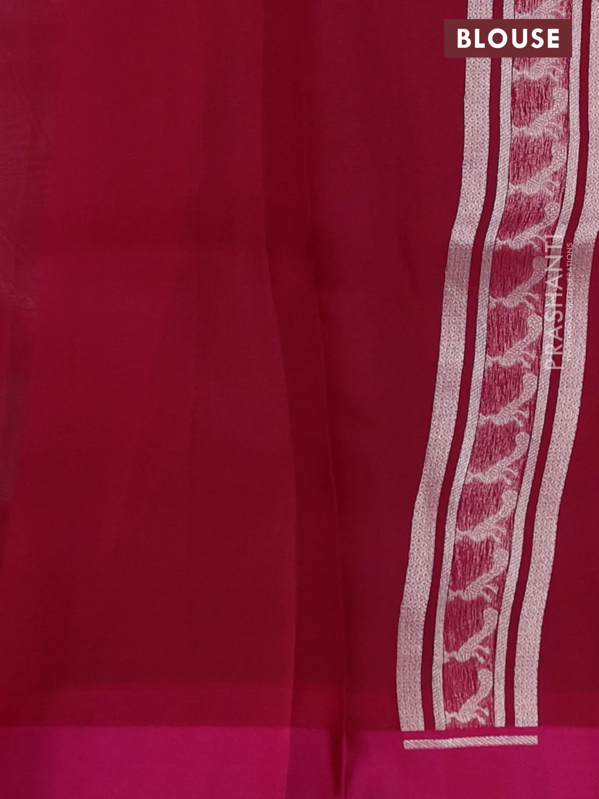 Banarasi katan silk saree pink with allover zari woven brocade weaves and zari woven butta border - Image 3