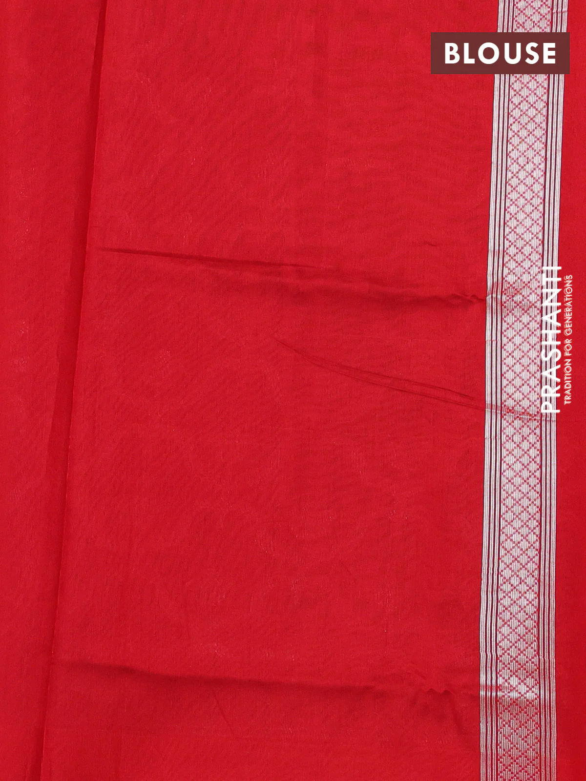Banarasi Kora silk saree violet and red with allover jamdhani weaving - Image 4
