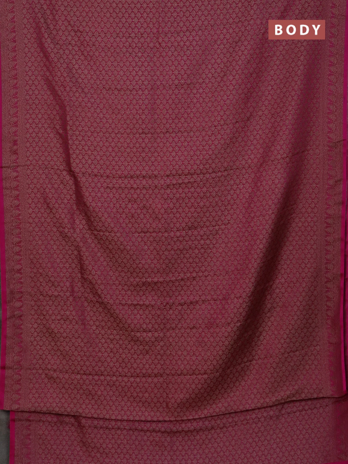 Banarasi mushru saree pink with allover thread & zari weaves and woven border - Image 2