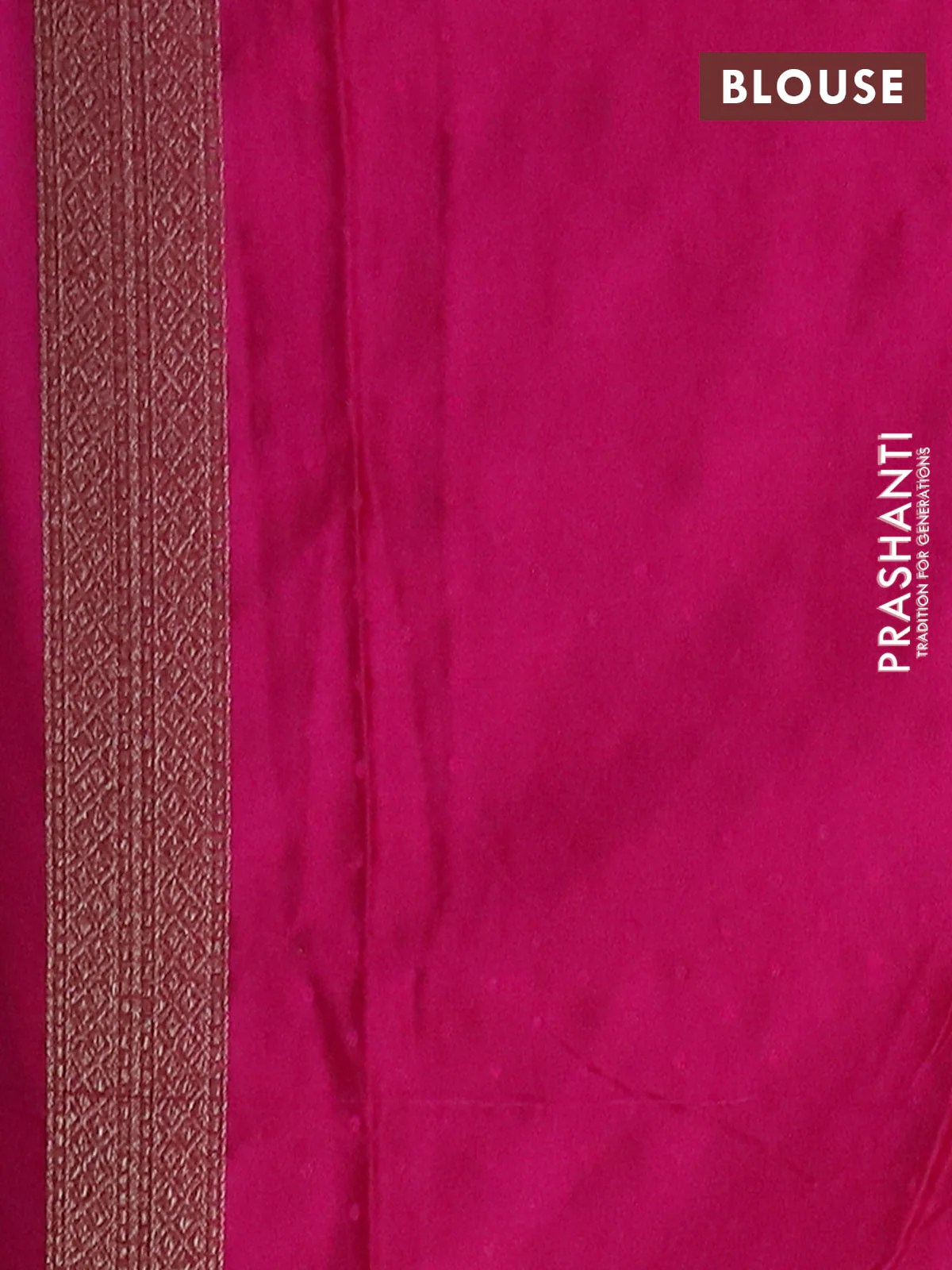 Banarasi mushru saree pink with allover thread & zari weaves and woven border - Image 4