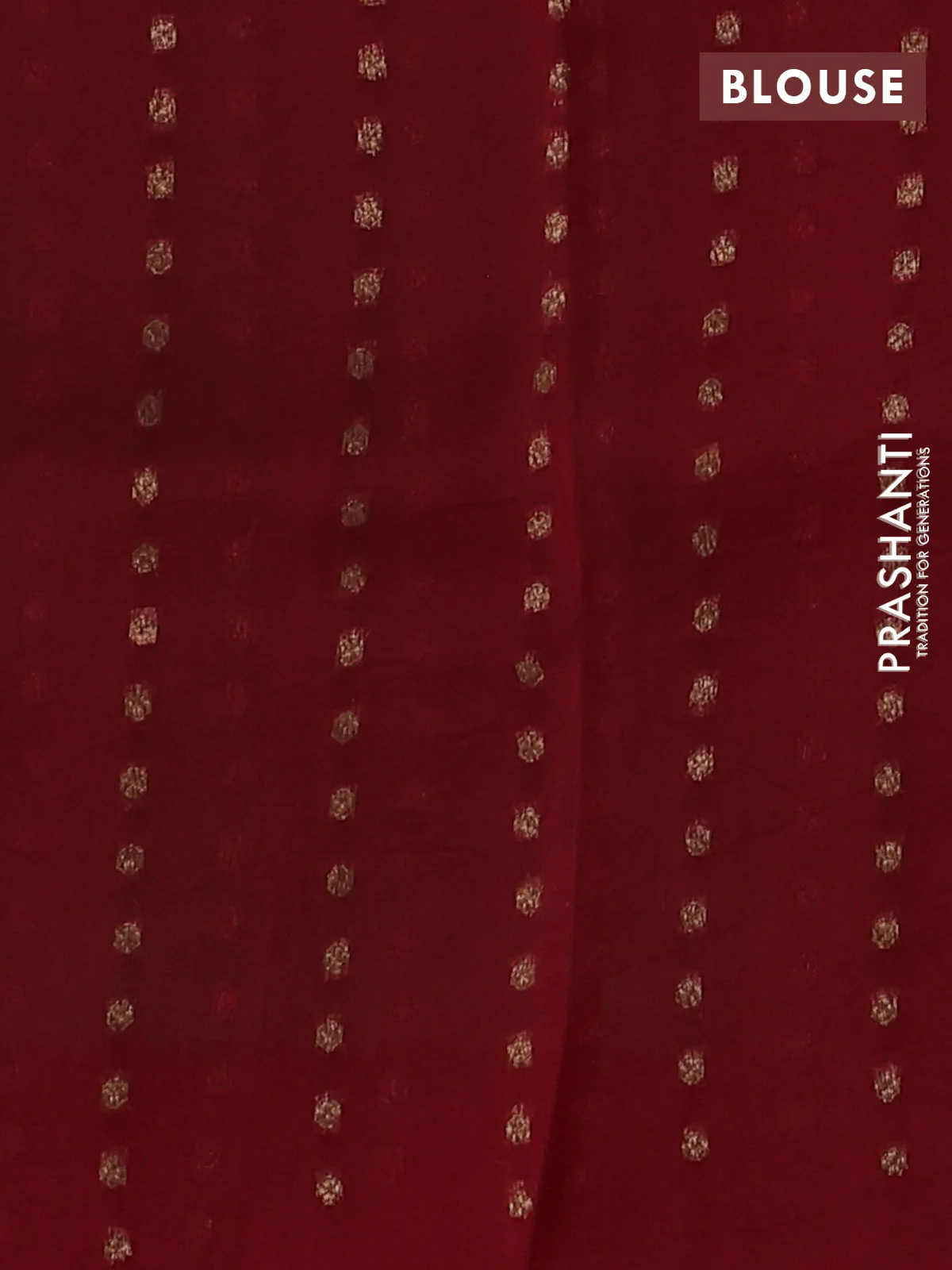 Banarasi organza silk saree green and maroon with allover thread & zari woven buttas and thread & zari woven border - Image 3