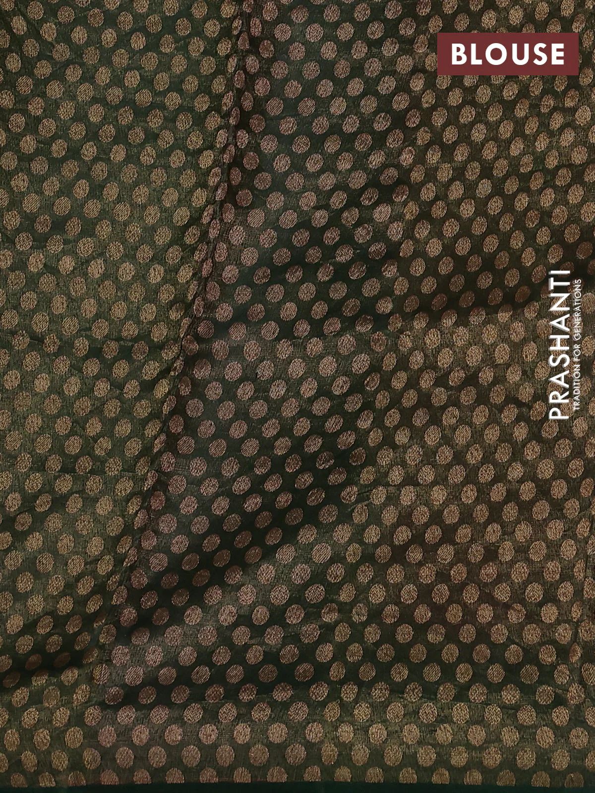 Banarasi organza silk saree maroon and green with woven buttas and banarasi style border - Image 4
