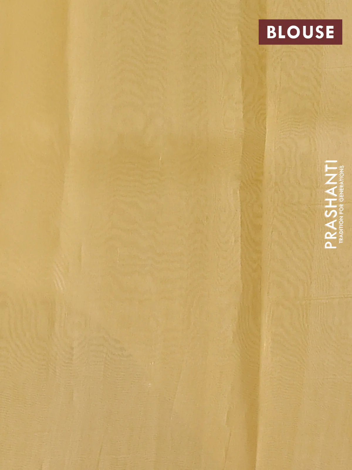 Banarasi organza silk saree pale yellow with allover zari stripes pattern and zari woven butta border - Image 3