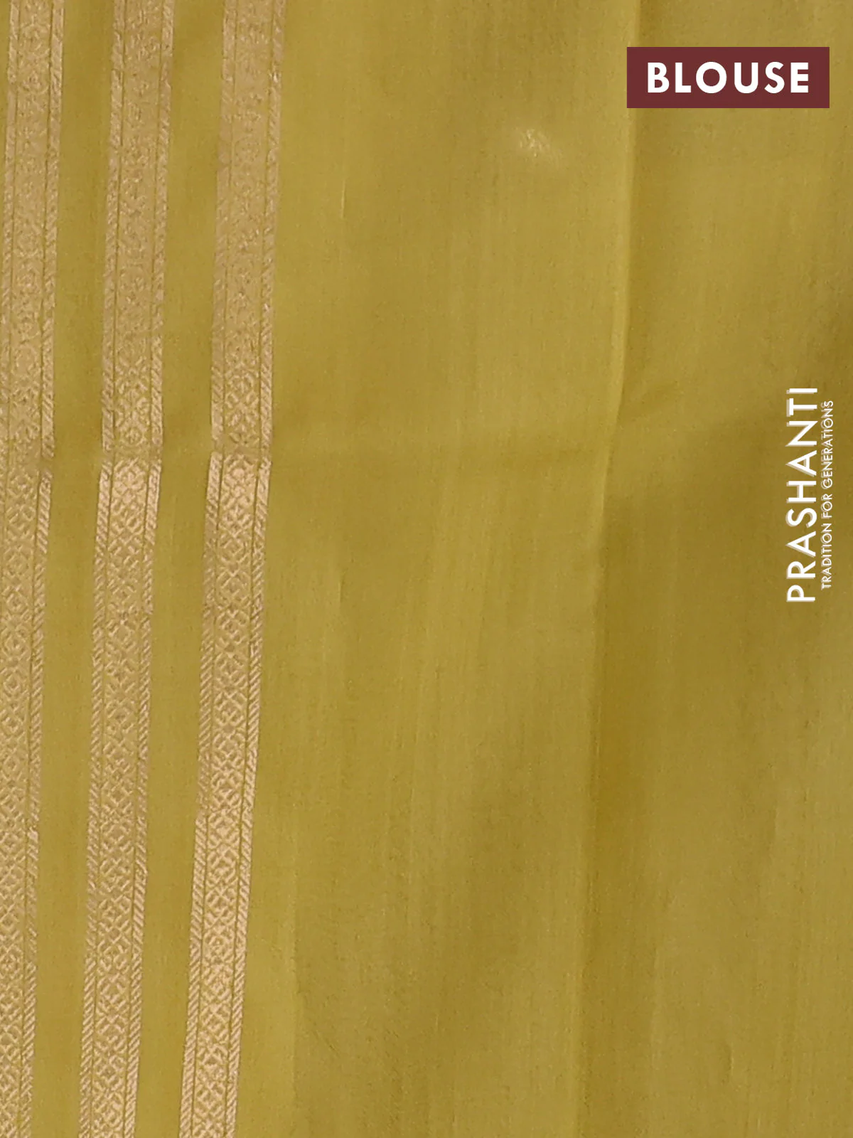 Banarasi organza silk saree pale yellow with rudraksha silver & gold zari woven buttas and zari woven border - Image 3