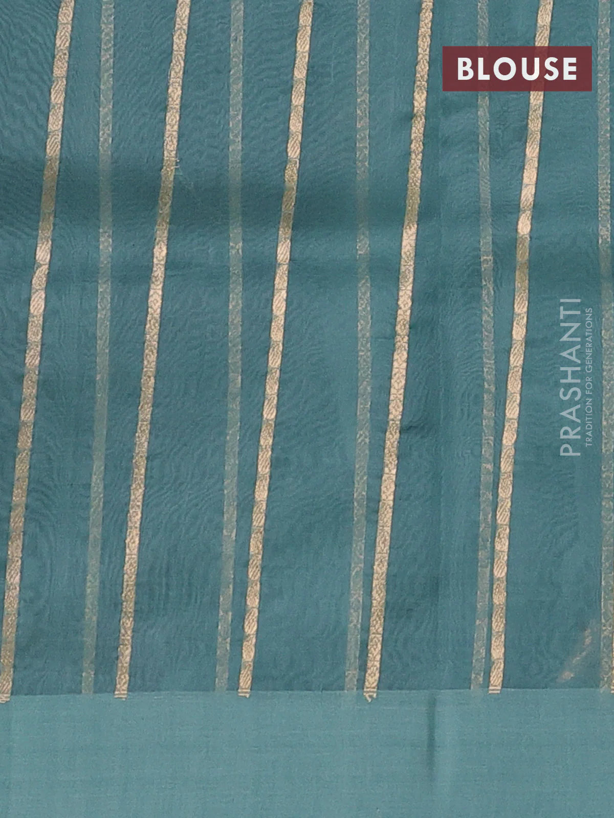 Banarasi organza silk saree pastel grey with zari woven buttas and simple border - Image 3