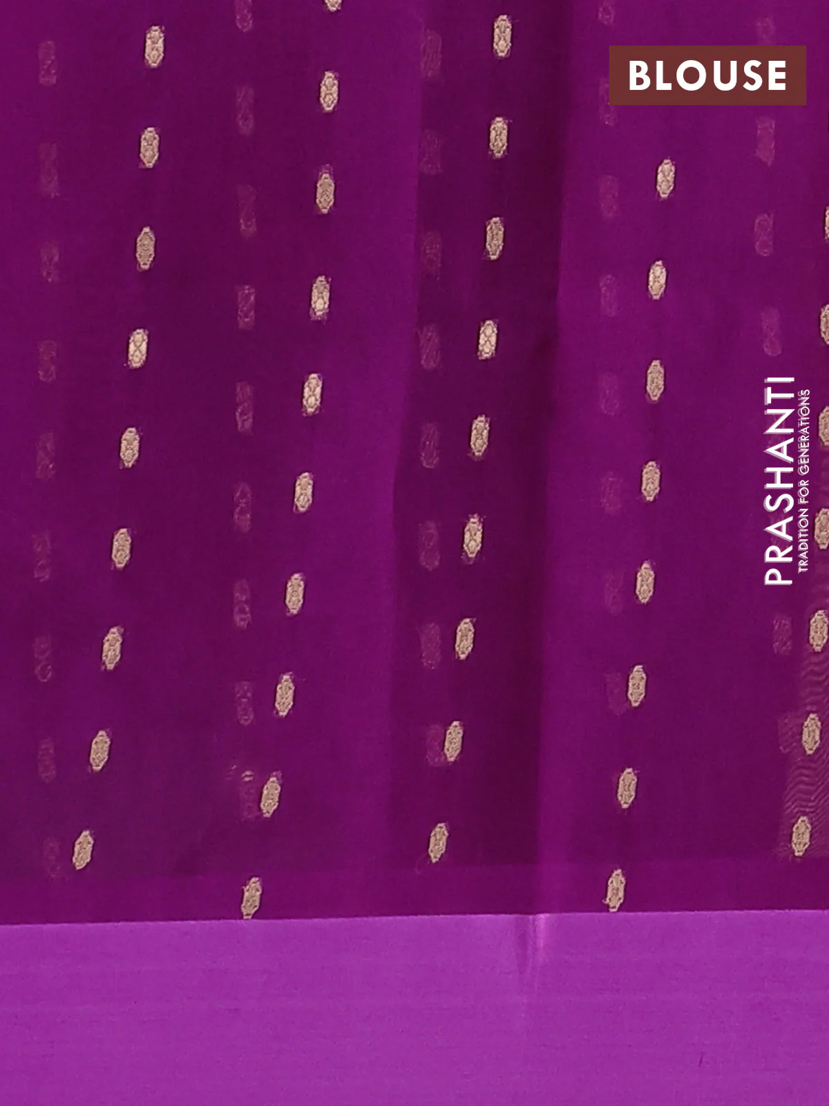 Banarasi organza silk saree purple and lavender with allover zari stripes pattern and zari woven butta border - Image 3