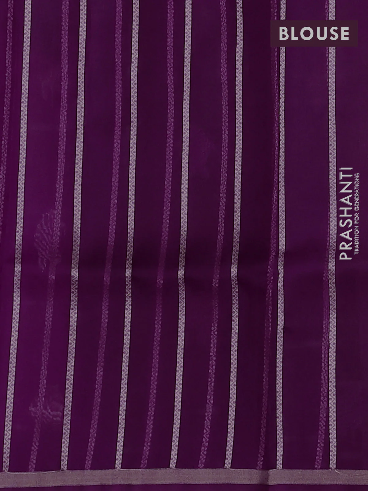 Banarasi organza silk saree purple with allover zari woven buttas and zari woven simple border - Image 3