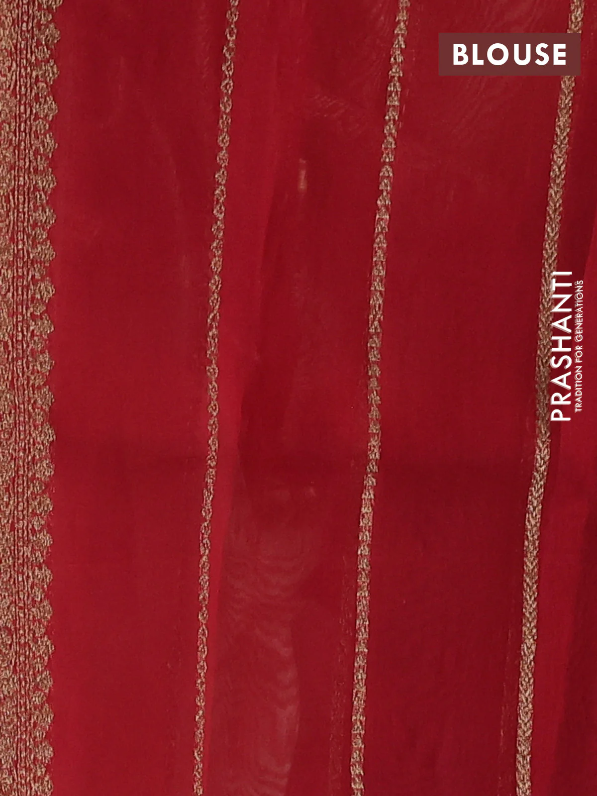 Banarasi organza silk saree sandal and maroon with allover thread & zari woven buttas and thread & zari woven border - Image 3