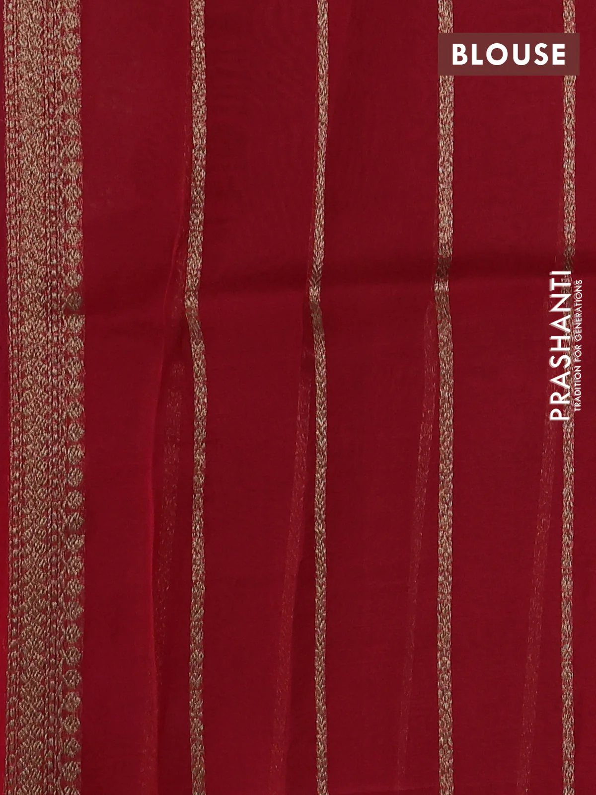Banarasi organza silk saree wine shade and red with woven buttas and woven border - Image 4