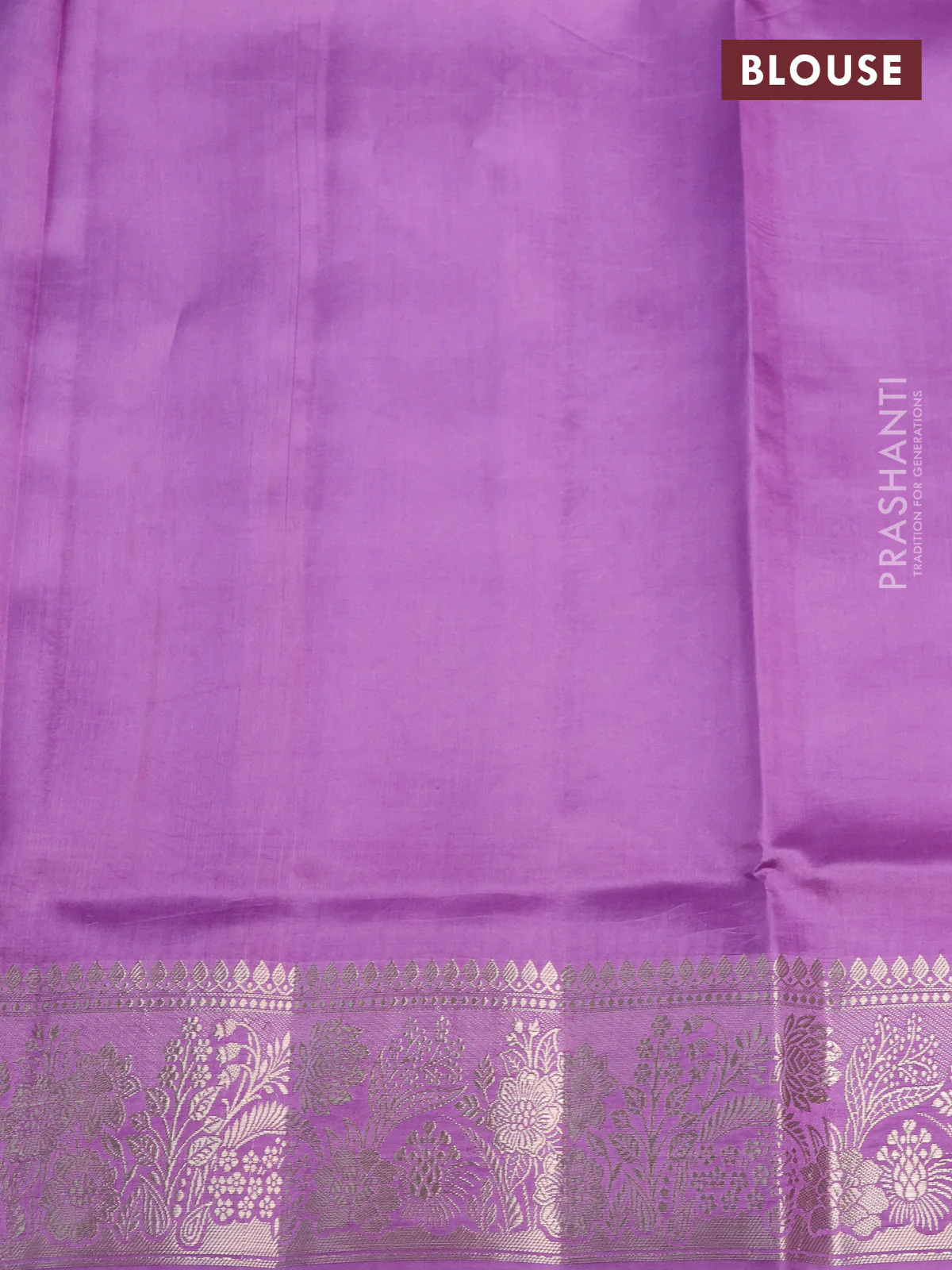 Banarasi poona silk saree wine shade and lavender with thread & zari woven buttas and zari woven border - Image 4