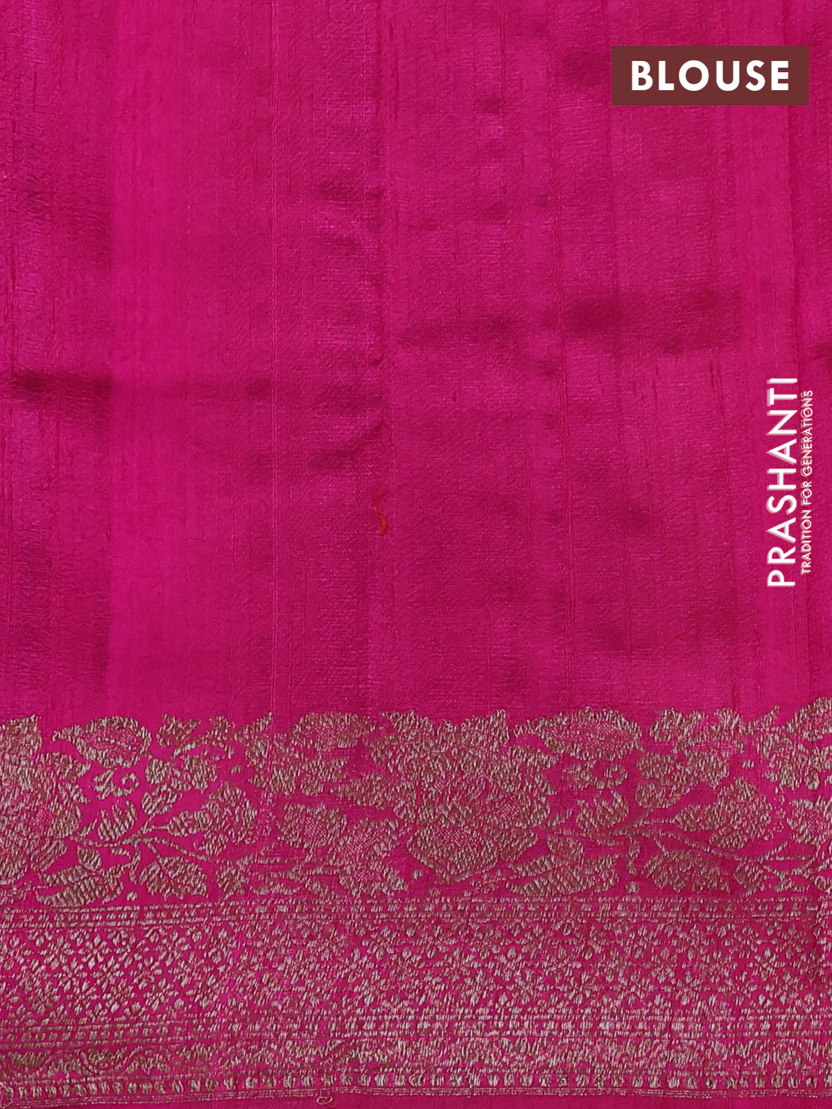 Banarasi raw silk saree dark mustard and pink with thread & zari woven buttas and woven border - Image 3