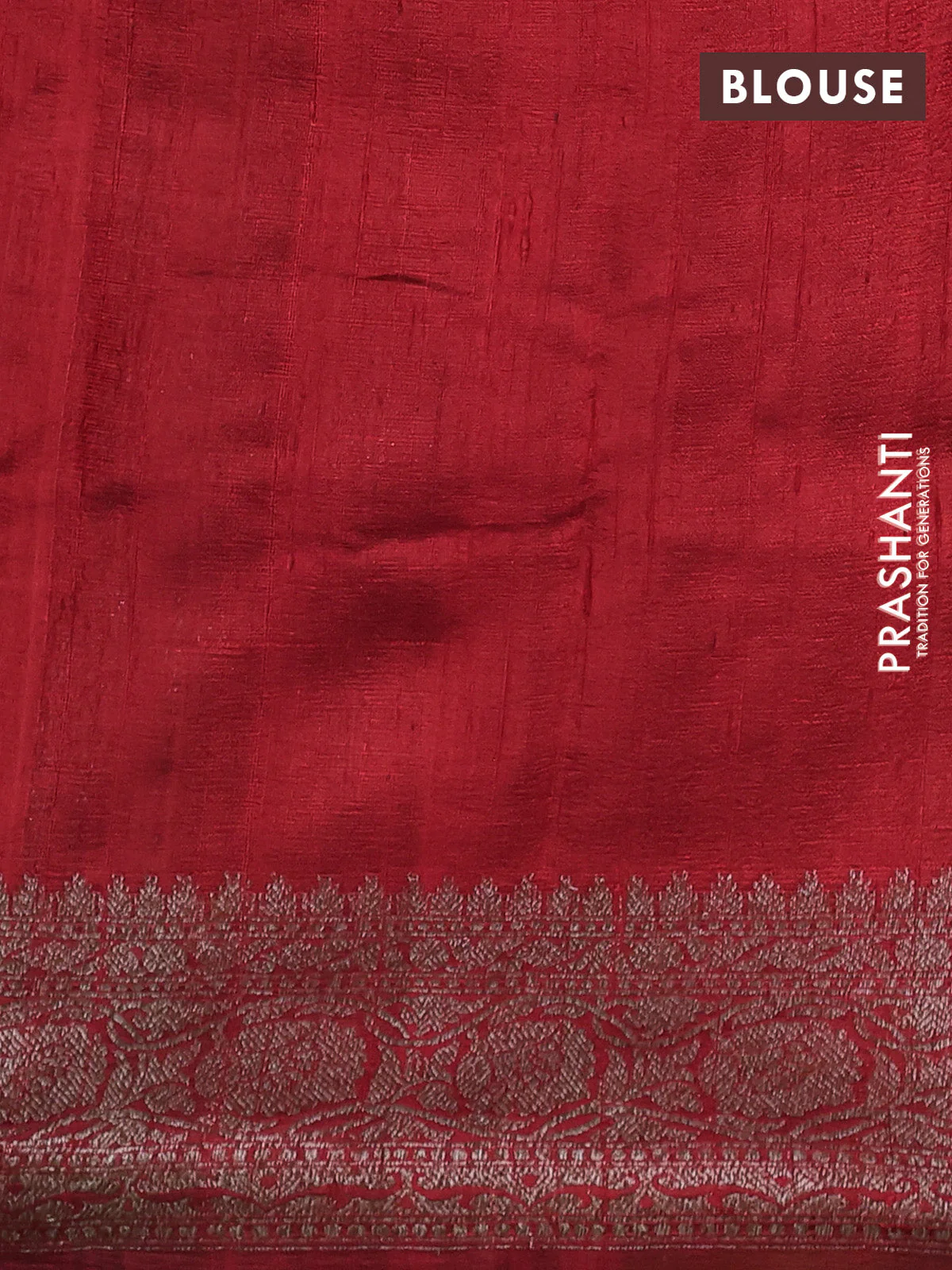 Banarasi raw silk saree green and maroon with thread & zari woven buttas and woven border - Image 3