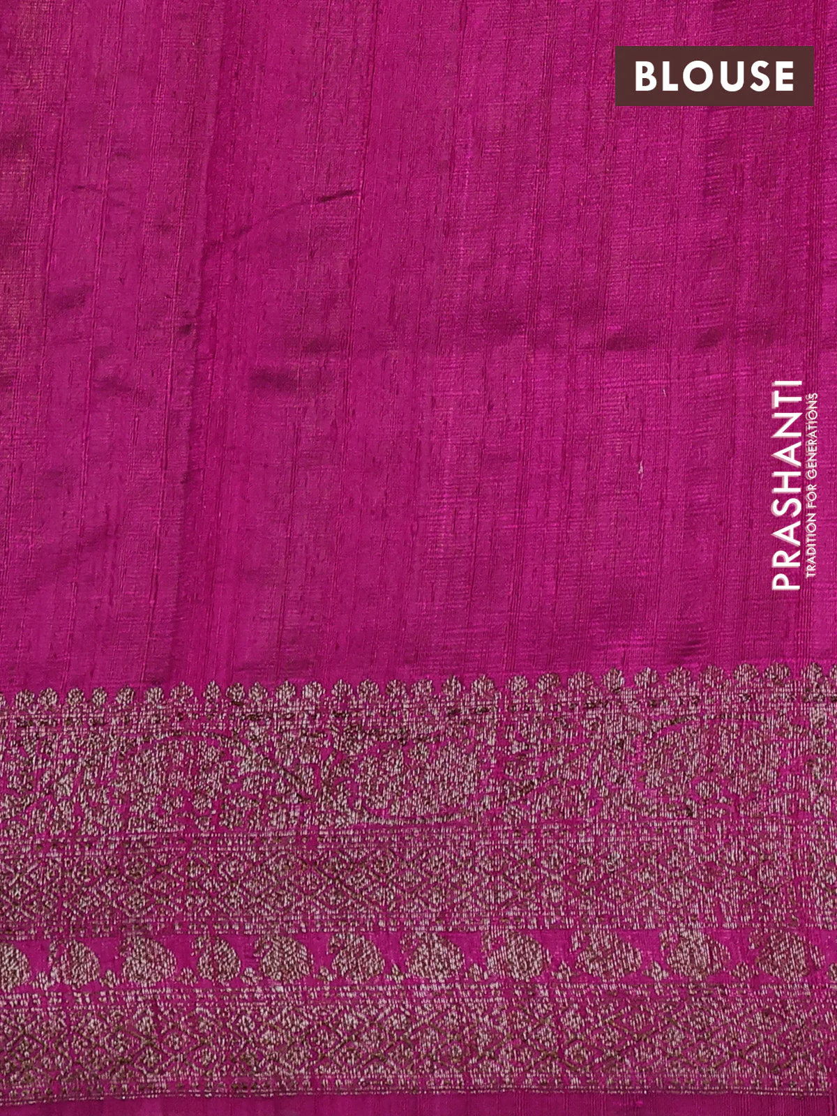 Banarasi raw silk saree lime green and pink with thread & zari woven buttas and woven border - Image 3