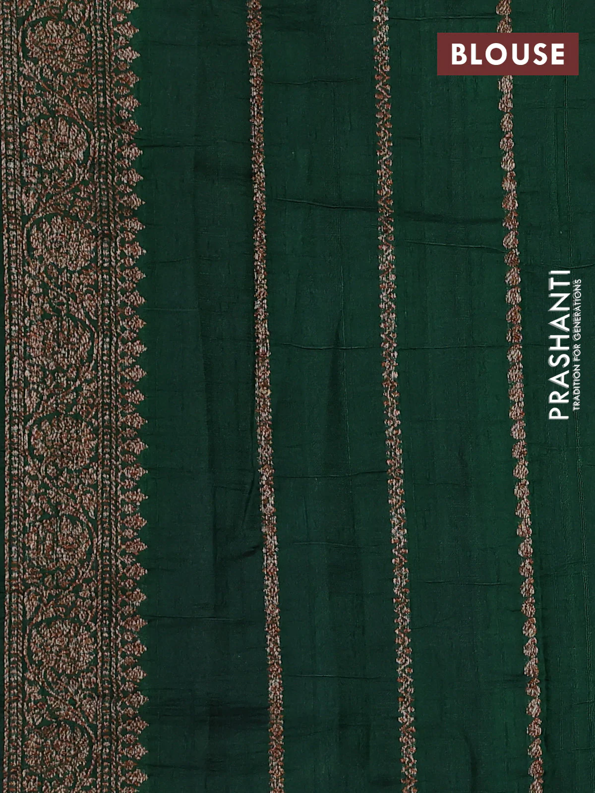 Banarasi raw silk saree pastel purple and green with thread & zari woven buttas and woven border - Image 3
