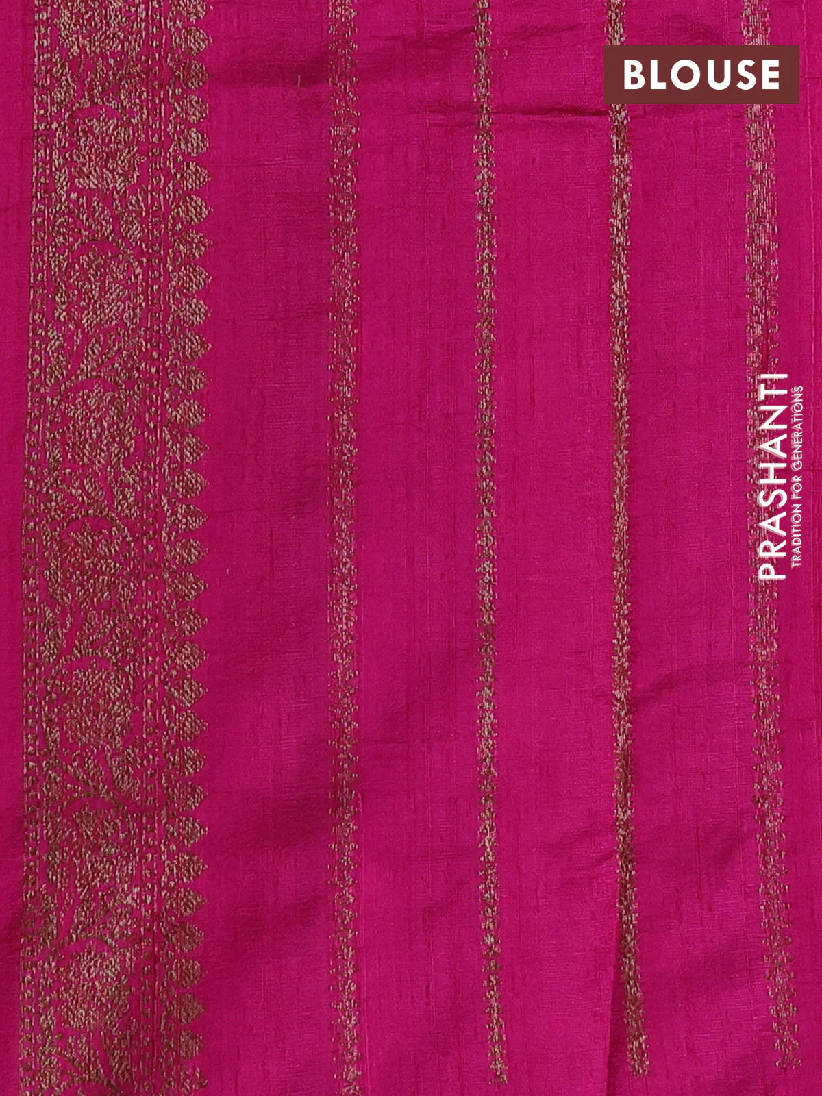 Banarasi raw silk saree peach shade and pink with woven buttas and woven border - Image 3