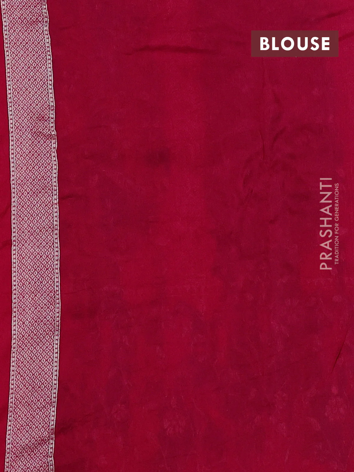 Banarasi raw silk saree pink with silver zari woven buttas and zari woven paithani style border - Image 3