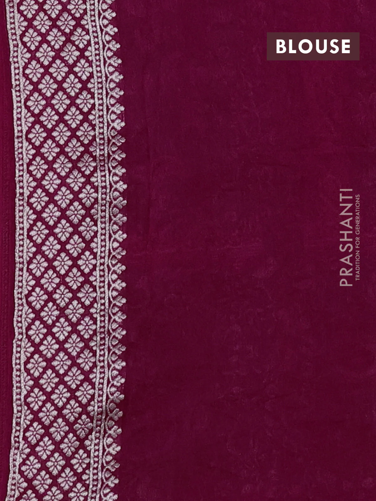 Banarasi raw silk saree pink with silver zari woven buttas and zari woven paithani style border - Image 3