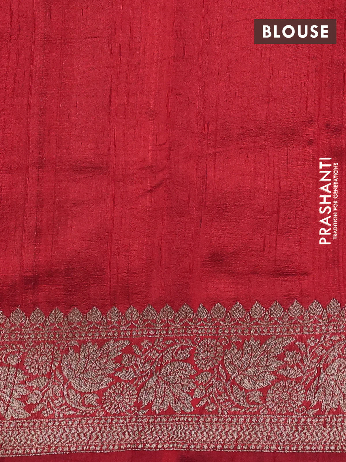 Banarasi raw silk saree purple and maroon with thread & zari woven buttas and woven border - Image 3