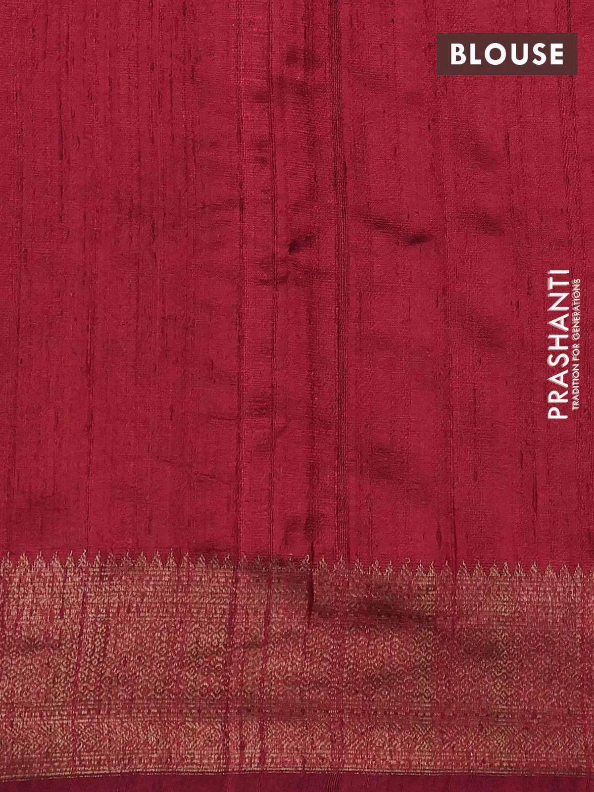 Banarasi raw silk saree purple and maroon with thread & zari woven buttas and woven border - Image 3