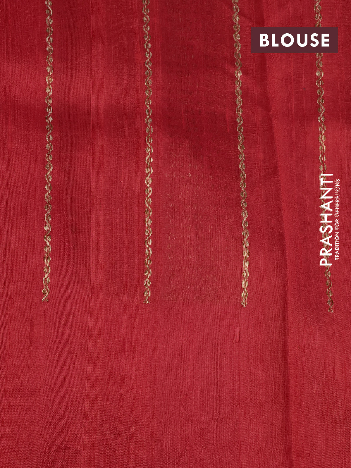 Banarasi raw silk saree red with woven buttas and butta border - Image 12