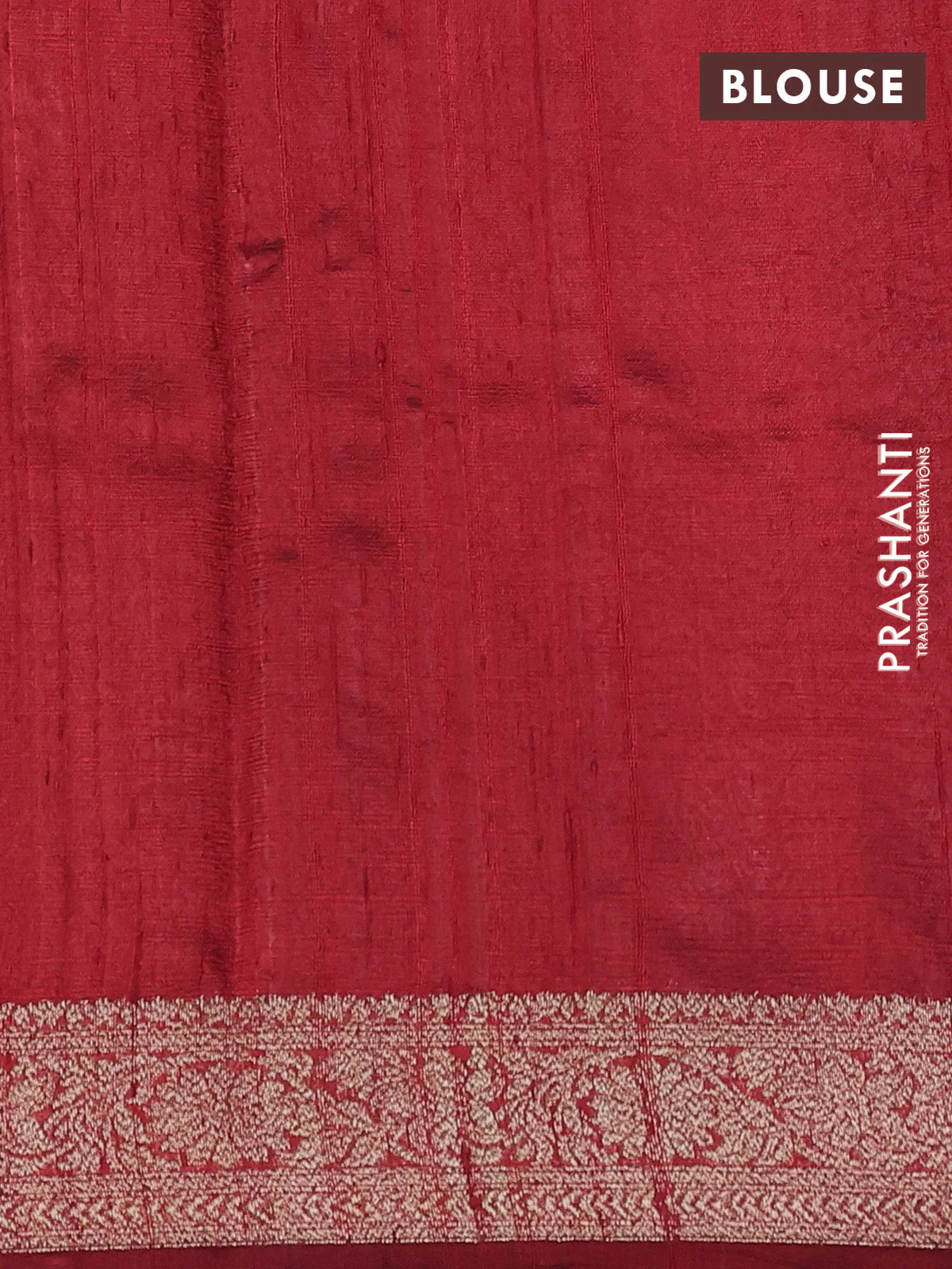 Banarasi raw silk saree rosy brown and maroon with thread & zari woven buttas and woven border - Image 3
