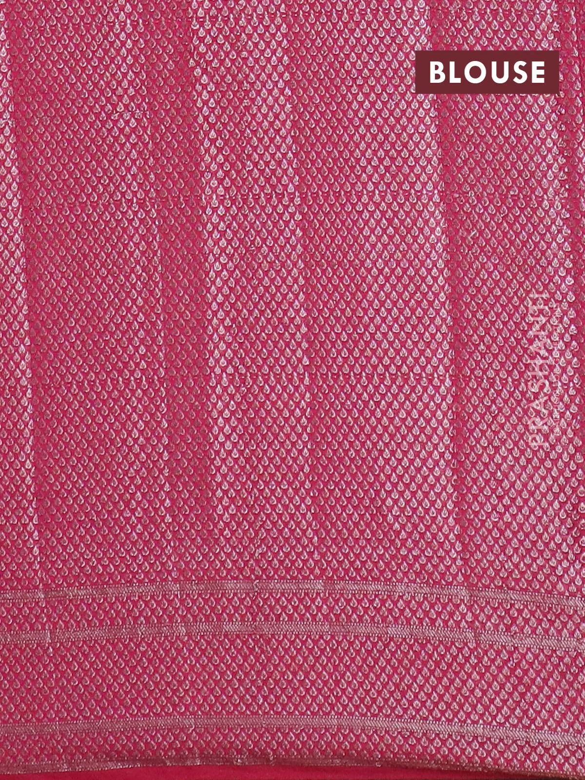 Banarasi semi chiniya saree pink with allover thread & zari woven buttas and woven border - Image 4