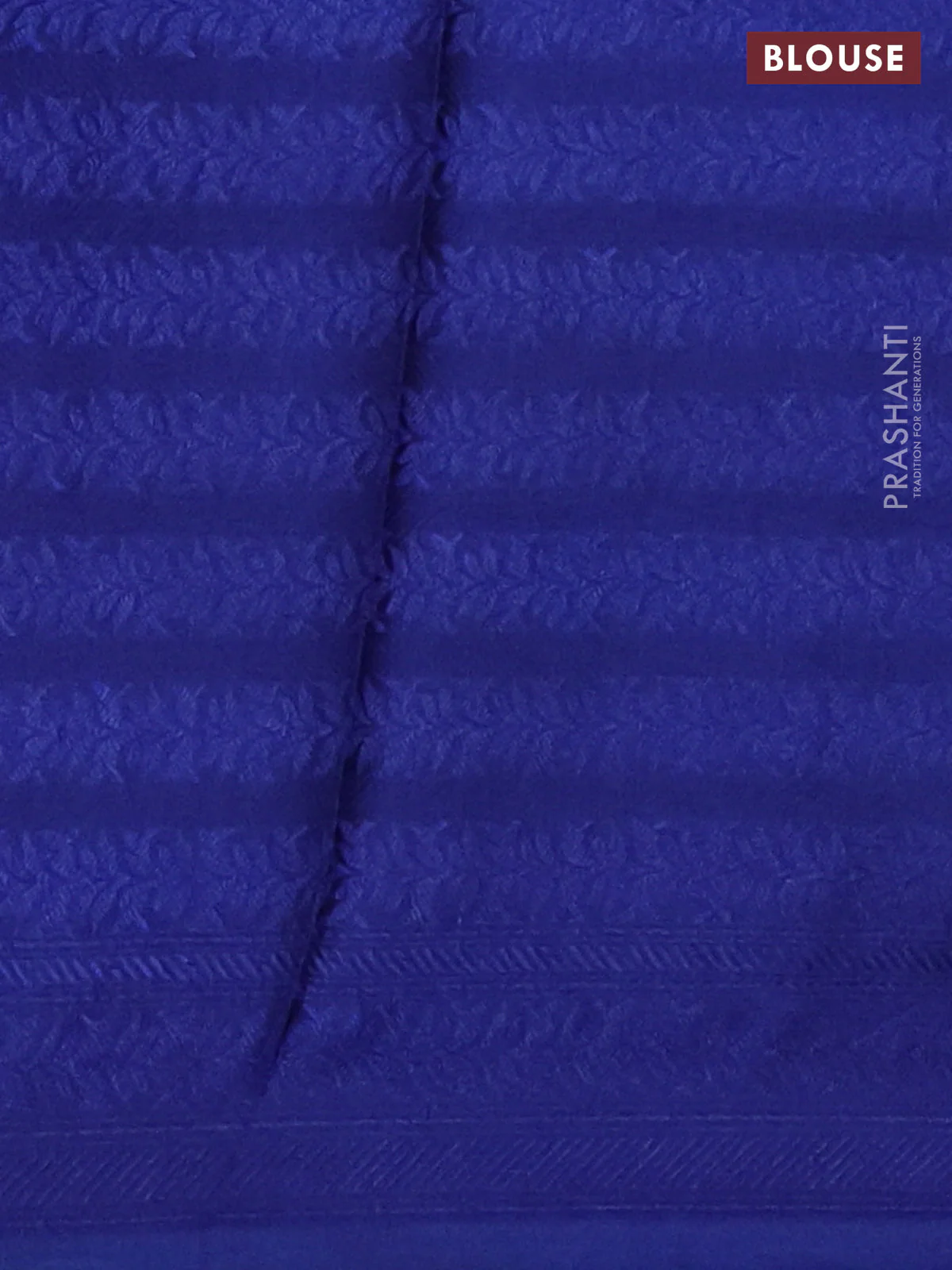 Banarasi semi crepe saree blue with allover thread & zari woven brocade weaves and woven border - Image 3