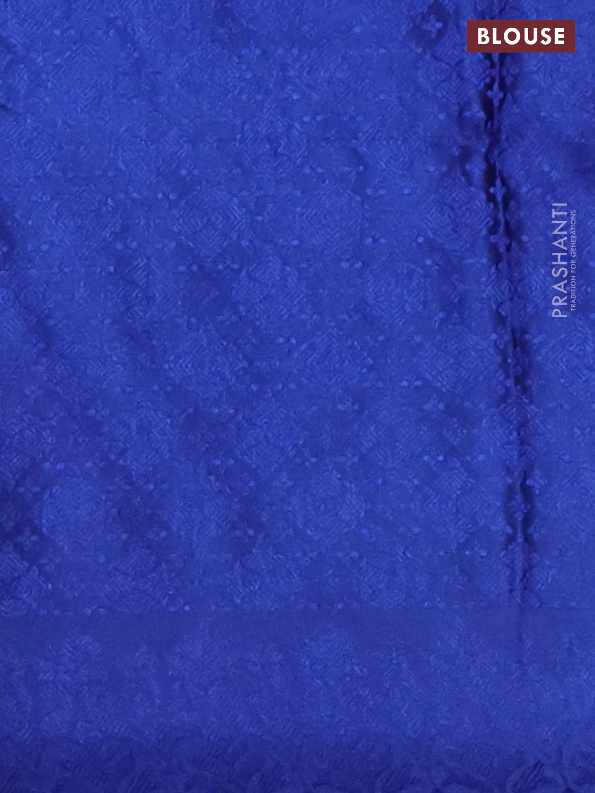 Banarasi semi crepe saree blue with allover thread & zari woven brocade weaves and woven border - Image 3