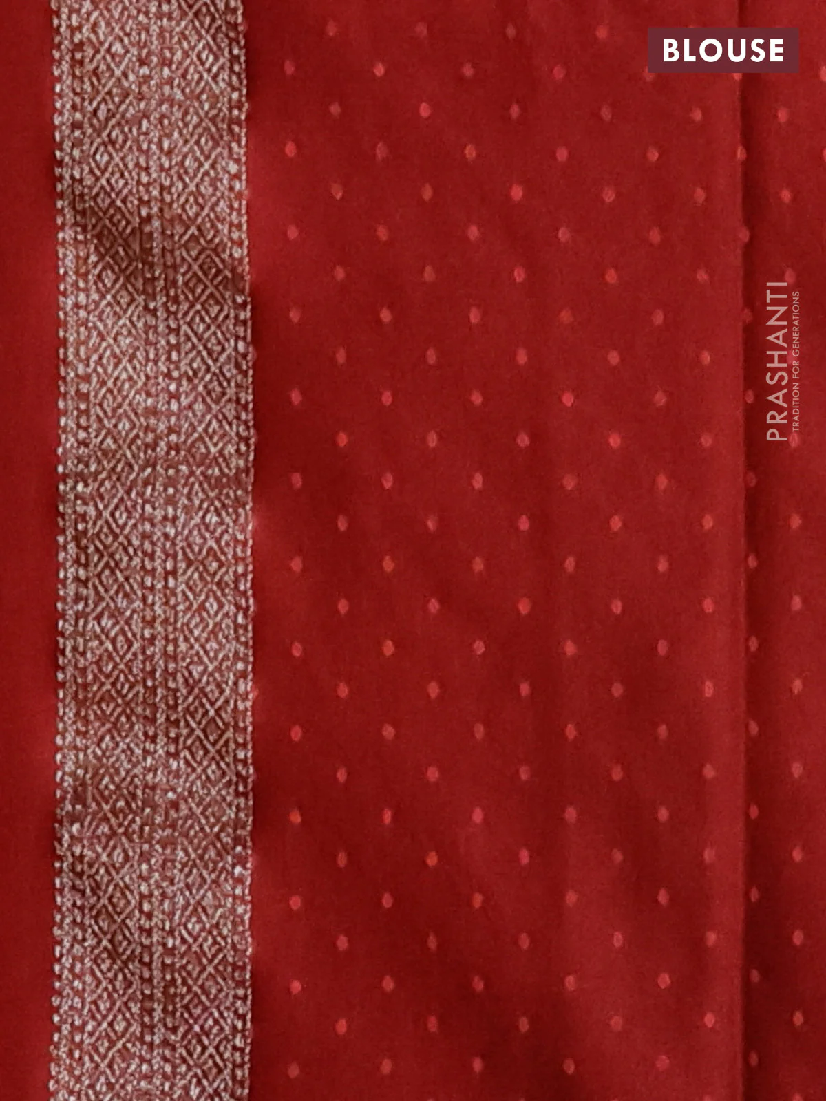 Banarasi semi crepe saree brown with allover thread & zari woven brocade weaves and woven border - Image 3