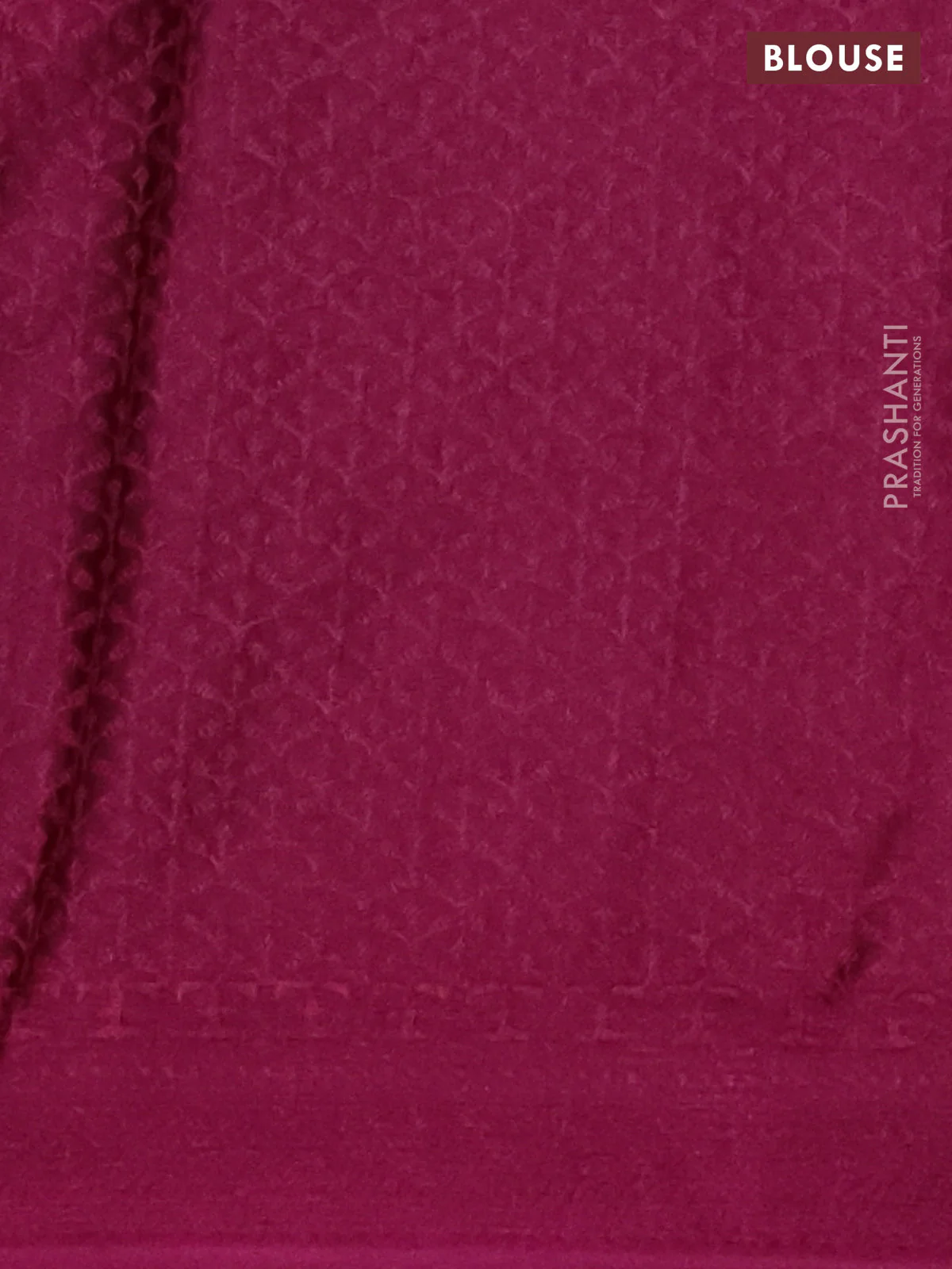 Banarasi semi crepe saree dark magenta pink with allover thread & zari woven brocade weaves and woven border - Image 3