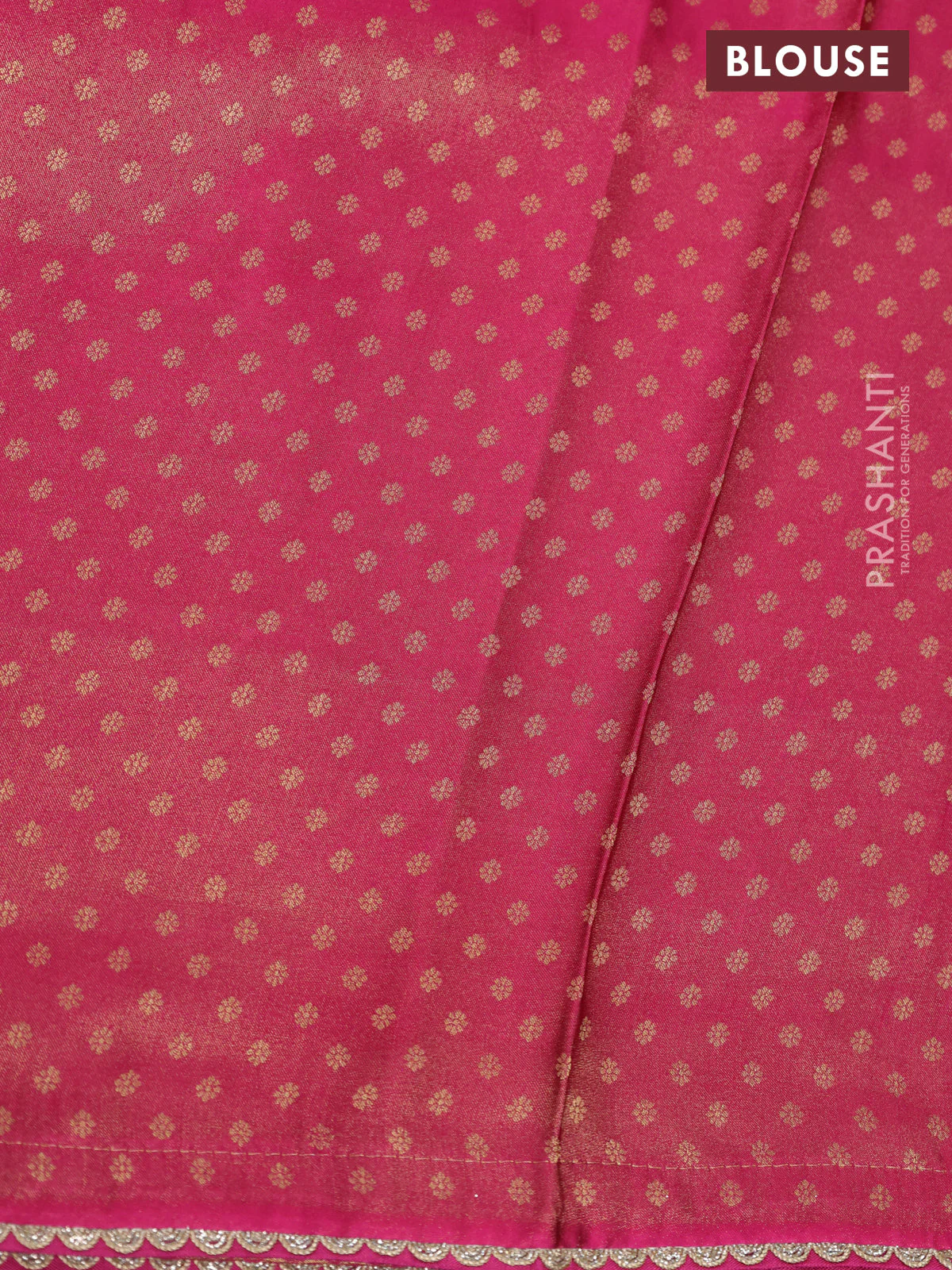 Banarasi semi crepe saree dual shade of pink with allover zari woven brocade weaves and lace work border - Image 4