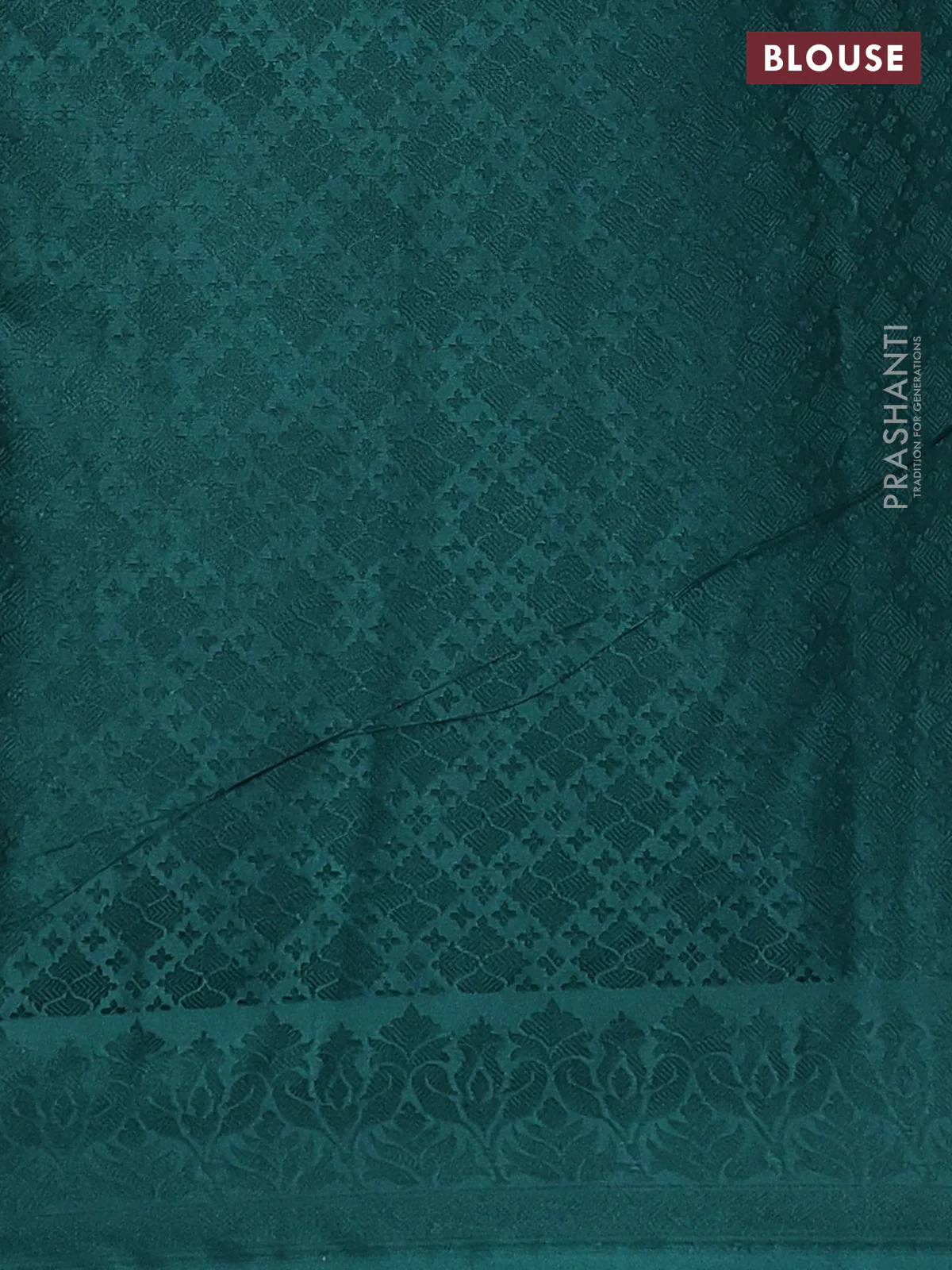 Banarasi semi crepe saree green with allover thread & zari woven brocade weaves and woven border - Image 3