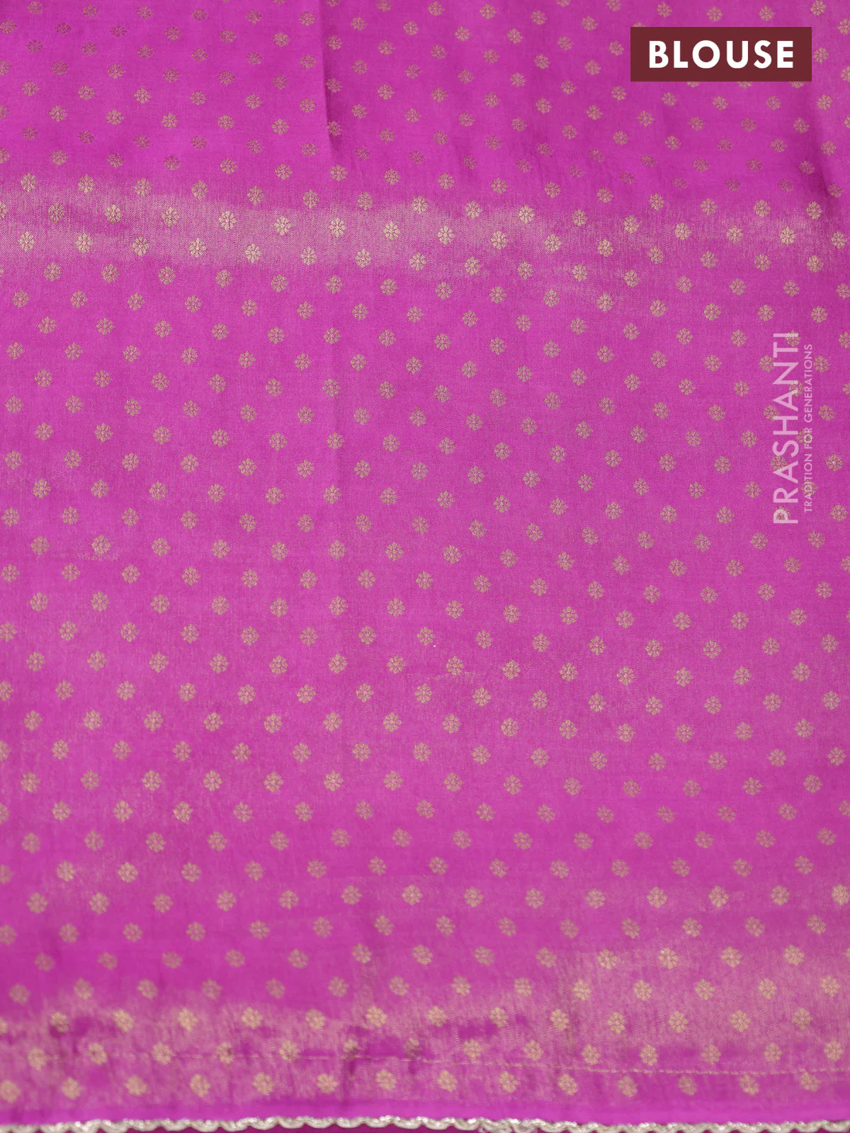 Banarasi semi crepe saree purple shade with allover zari woven brocade weaves and lace work border - Image 4