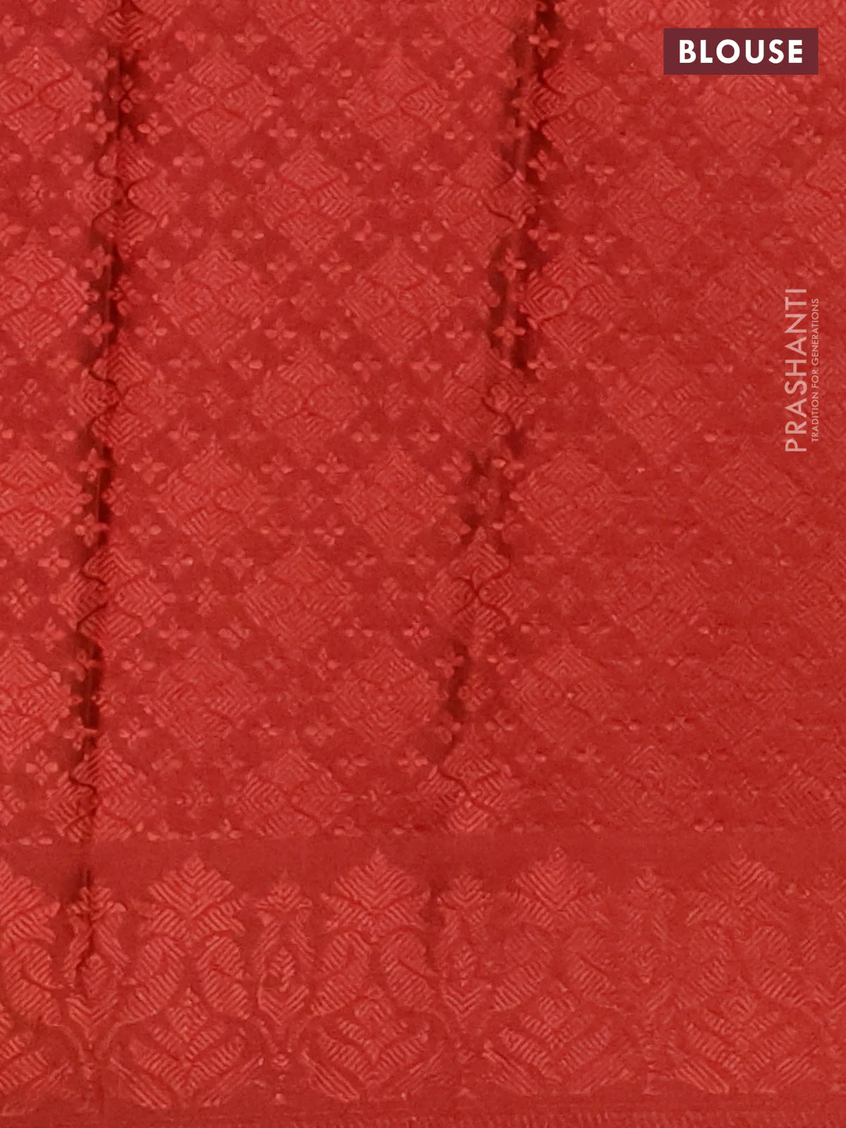 Banarasi semi crepe saree rust shade with allover thread & zari woven brocade weaves and woven border - Image 3