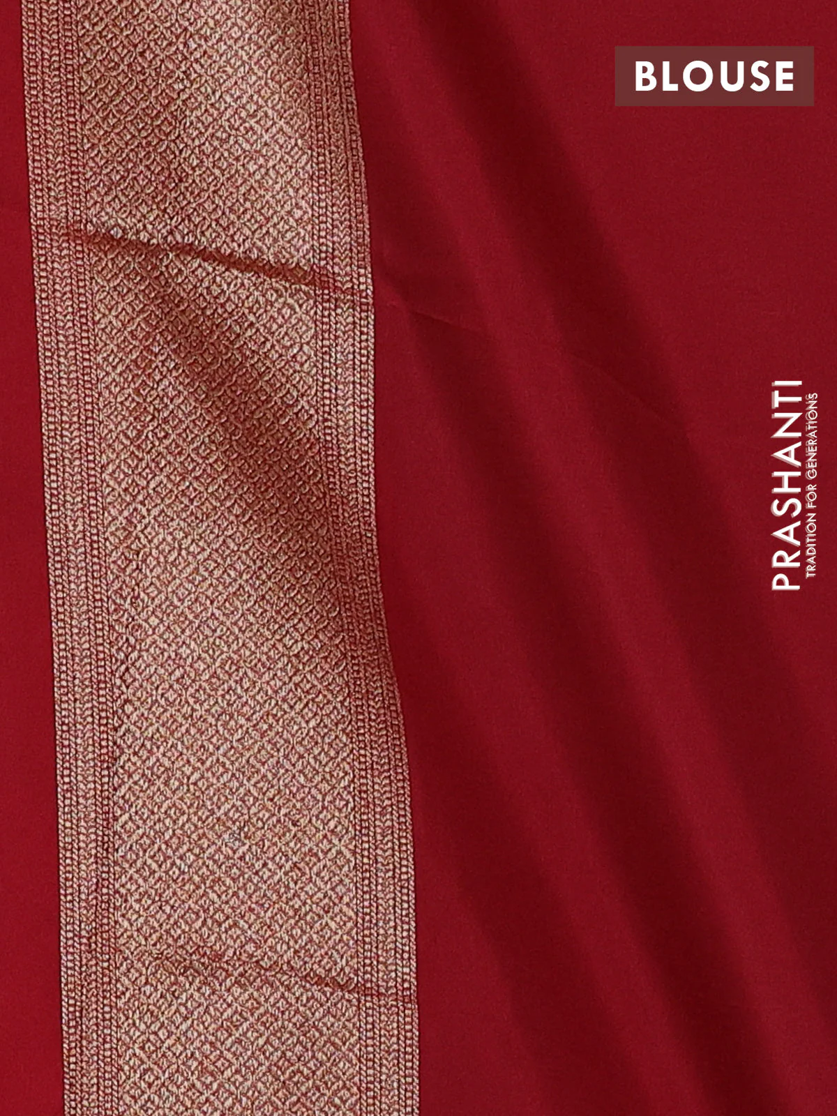 Banarasi semi katan saree maroon with allover thread & zari weaves and woven border - Image 3