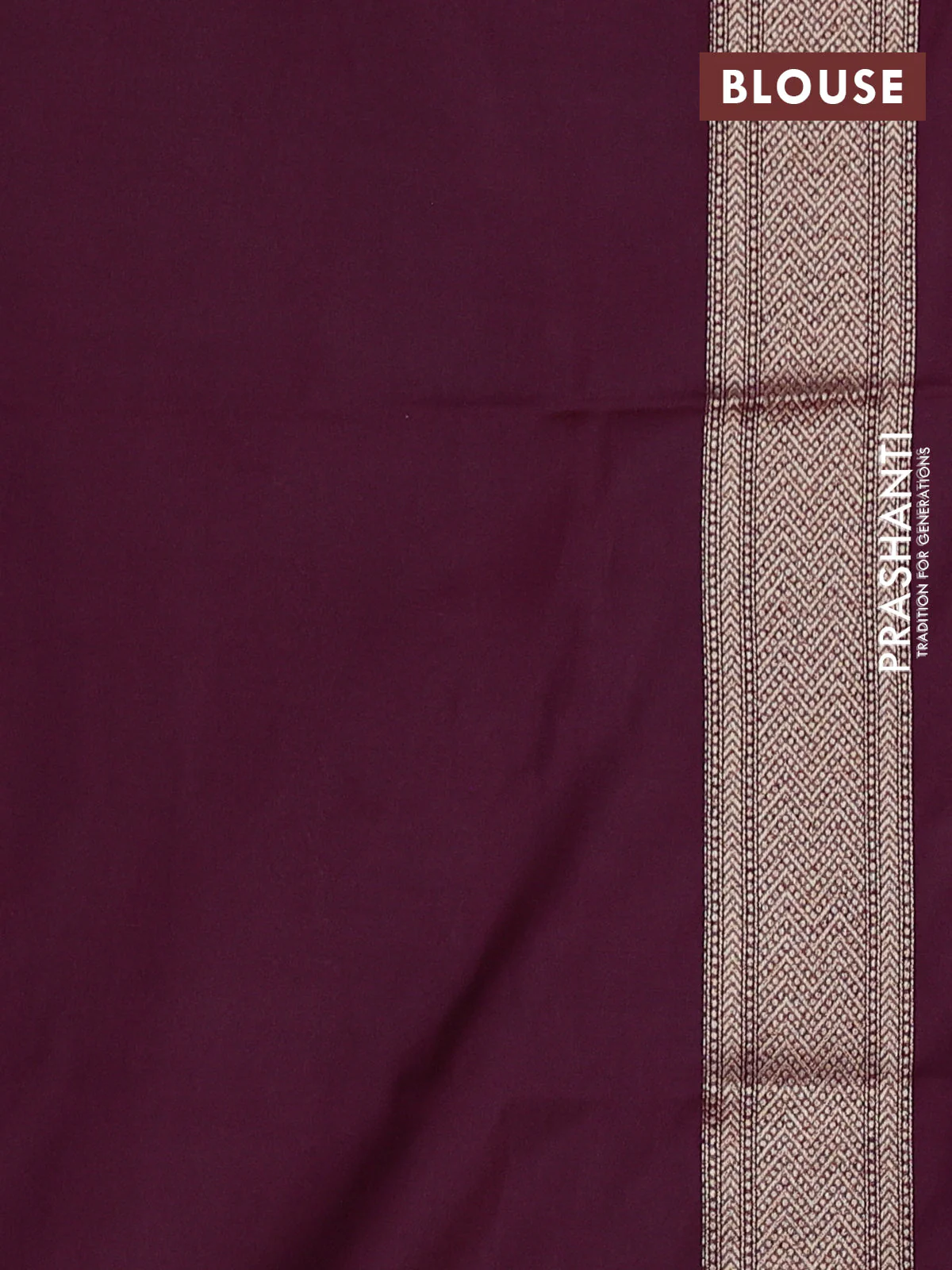 Banarasi semi katan saree maroon with allover thread & zari woven brocade weaves and woven border - Image 3