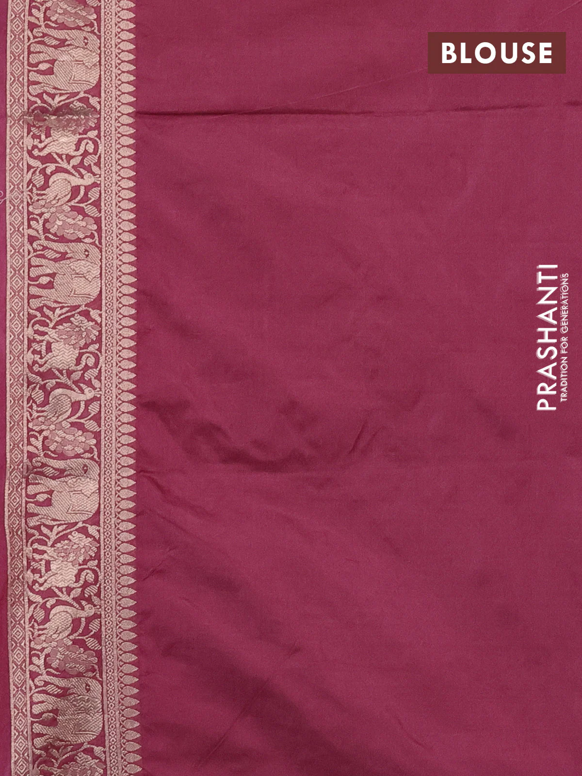Banarasi semi katan saree pastel pink with lion zari woven buttas and rich zari woven butta border - Image 3