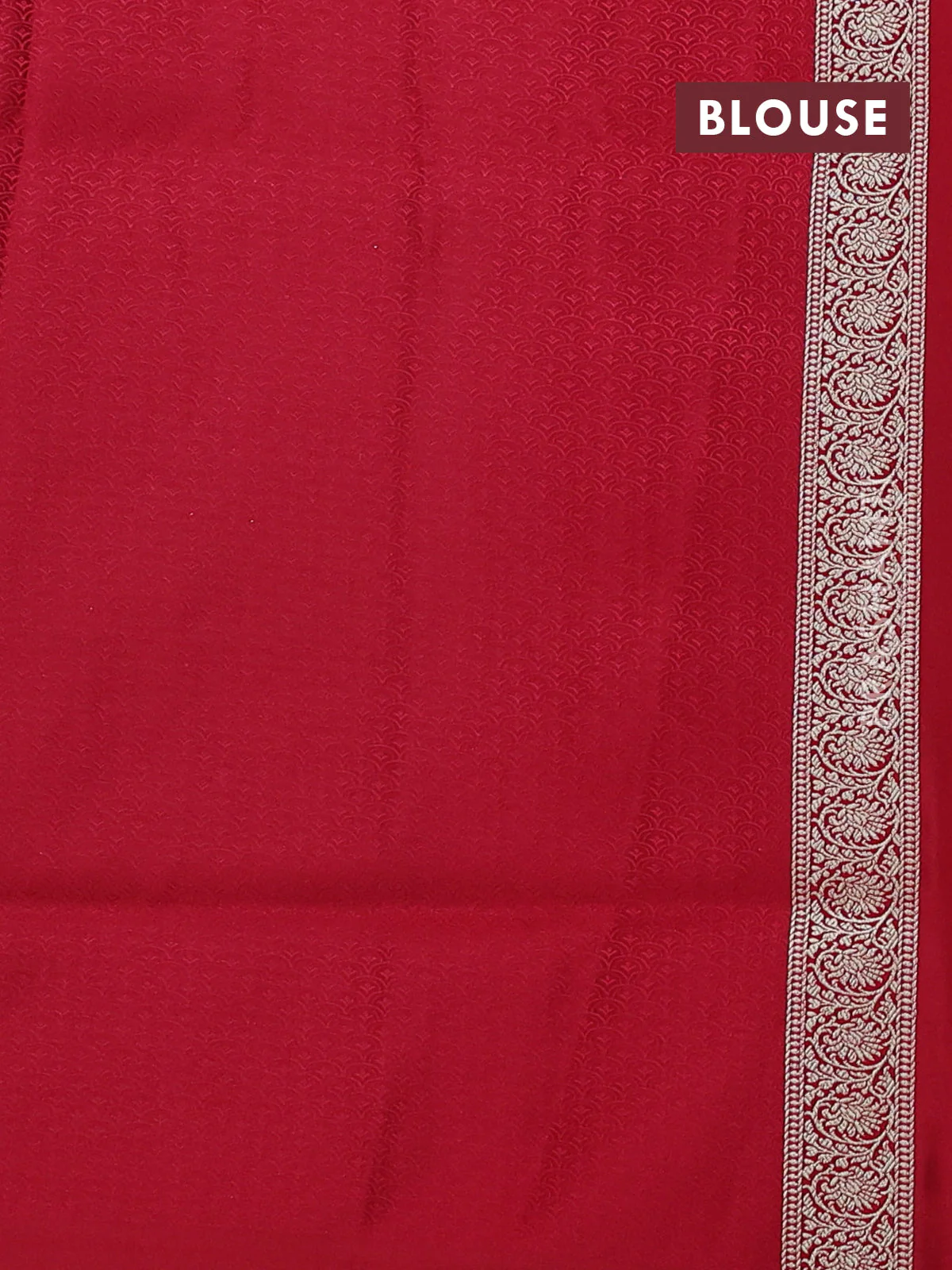 Banarasi semi katan silk saree maroon with allover zari weaves and zari woven border - Image 3