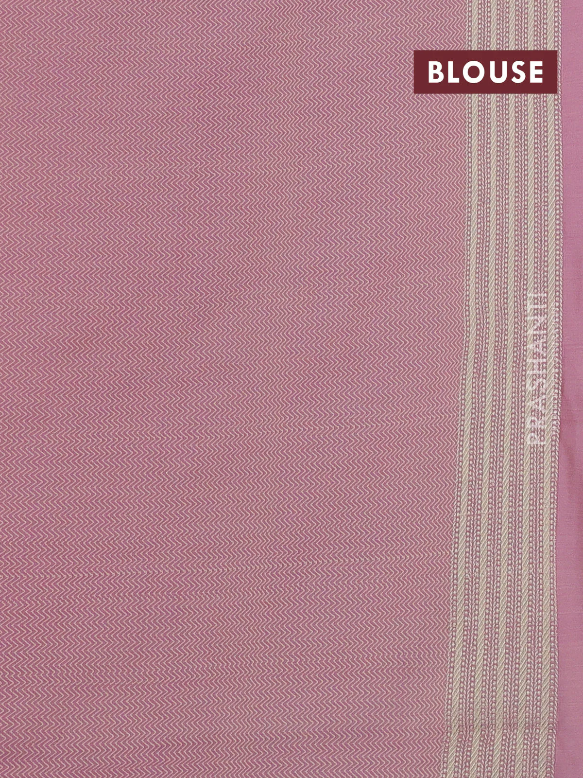 Banarasi semi katan silk saree mauve pink with allover self emboss and zari woven butta border - Image 3